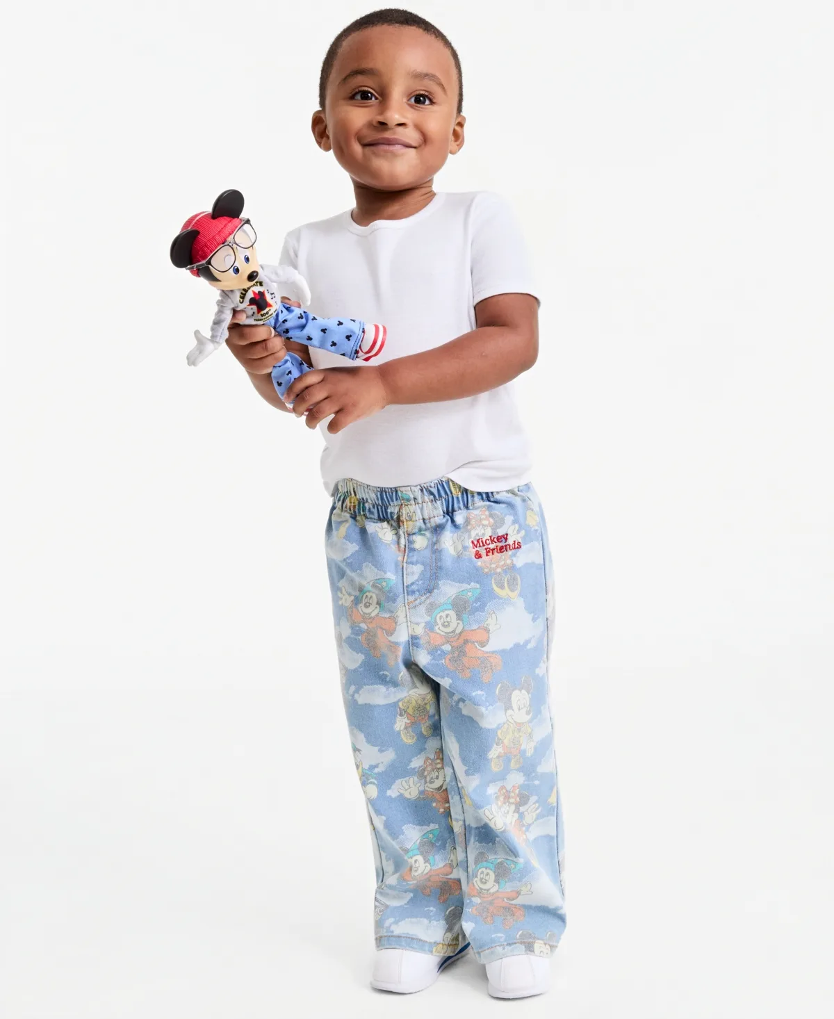 Mickey & Friends Parade Balloon Elastic Waist Jeans - Denim by Disney