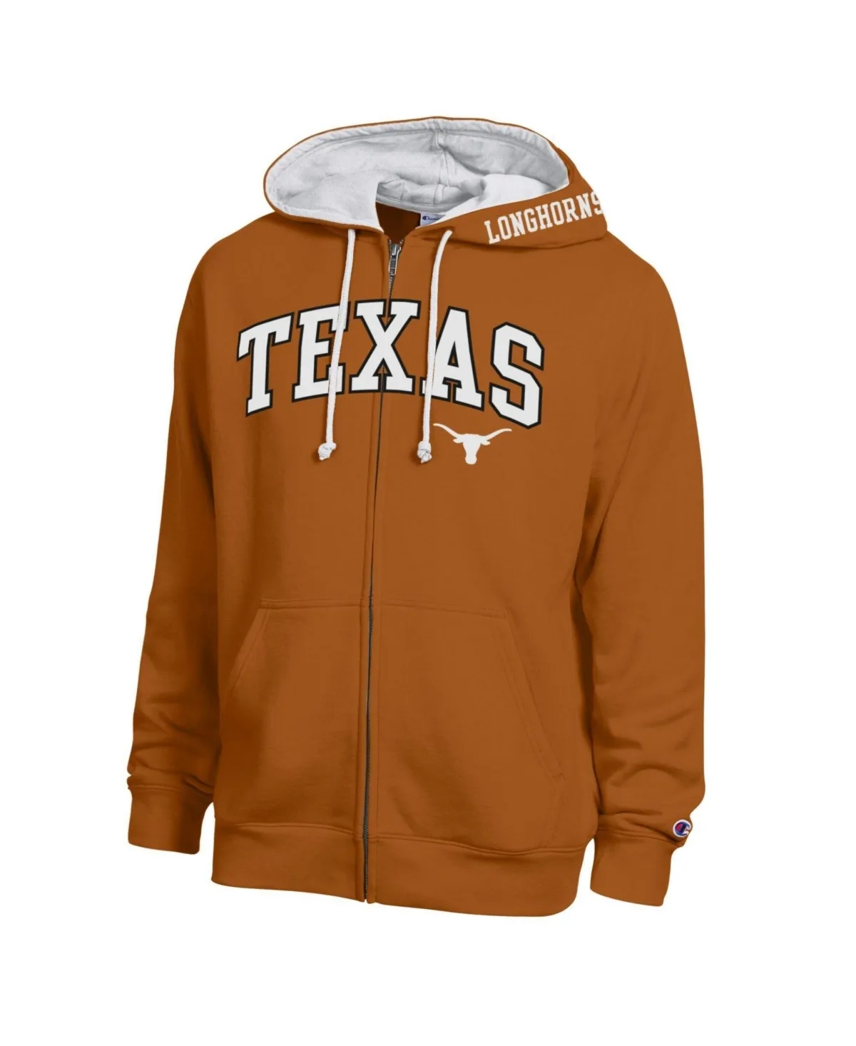 Texas Longhorns Arch Logo Full-Zip Fleece Hoodie by Champion