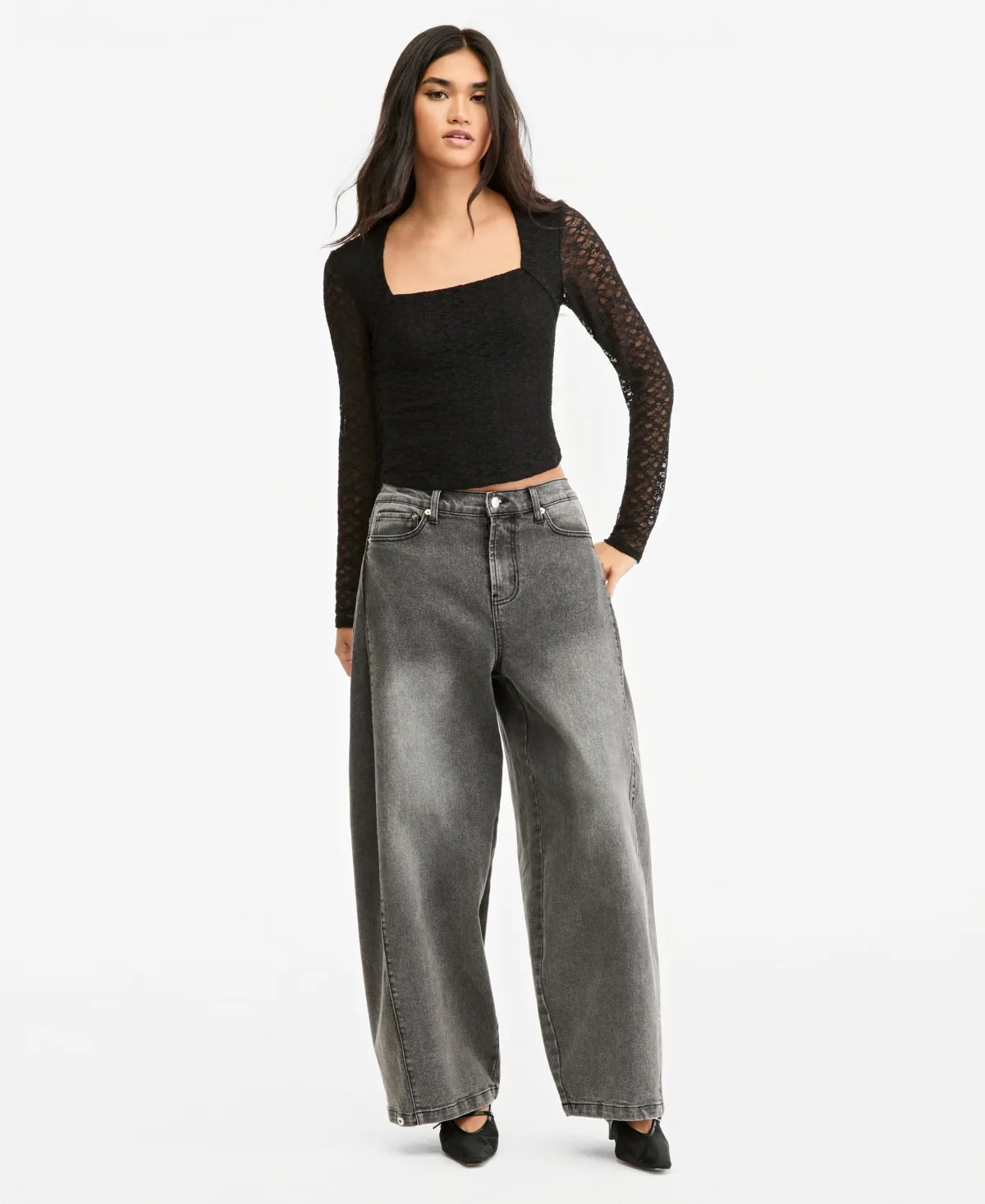 Mid-Rise Barrel Jeans by Bar III