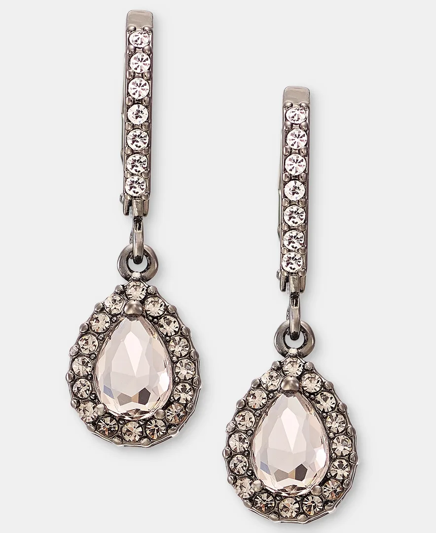 Crystal Teardrop Earrings by GIVENCHY