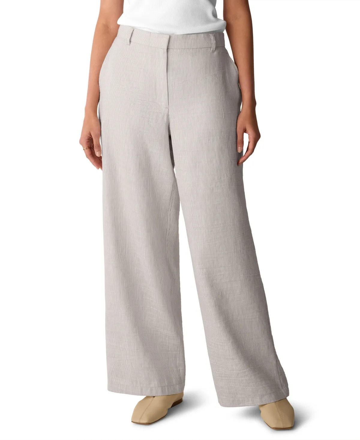 High-Rise Wide-Leg Trousers by Eileen Fisher