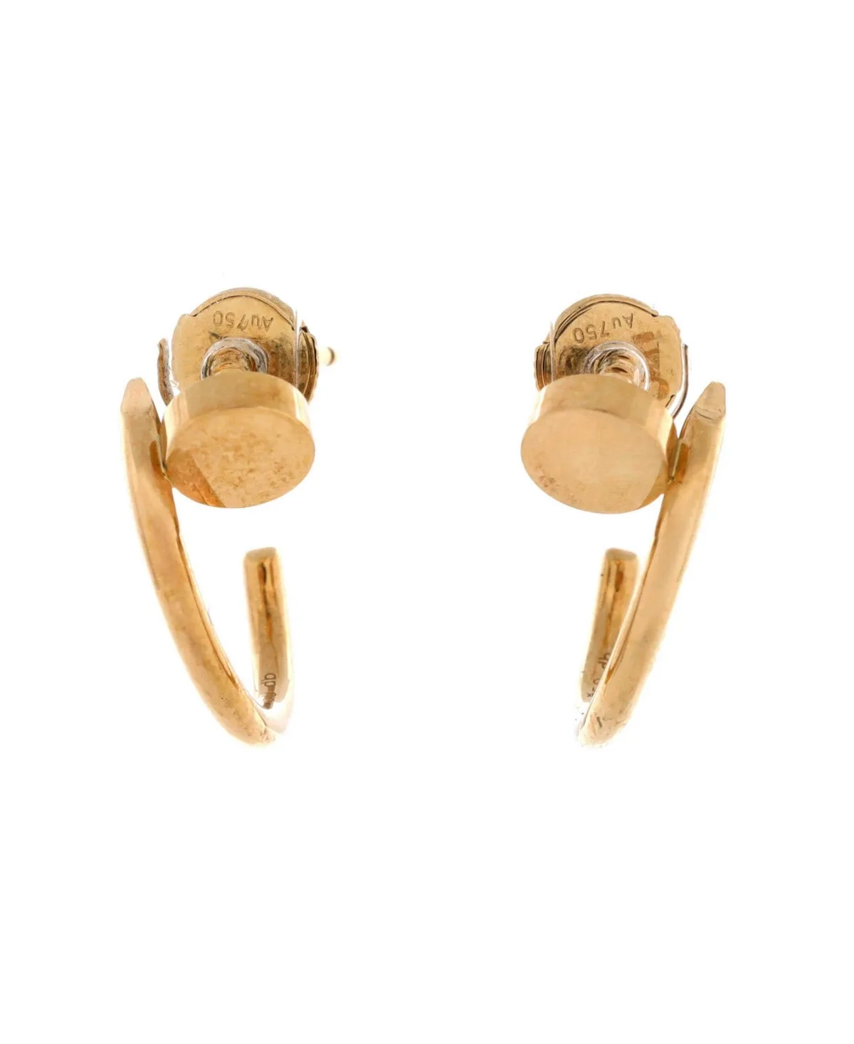 Pre-Owned Cartier Juste Un Clou Hoop Earrings in 18K Yellow Gold by Cartier's