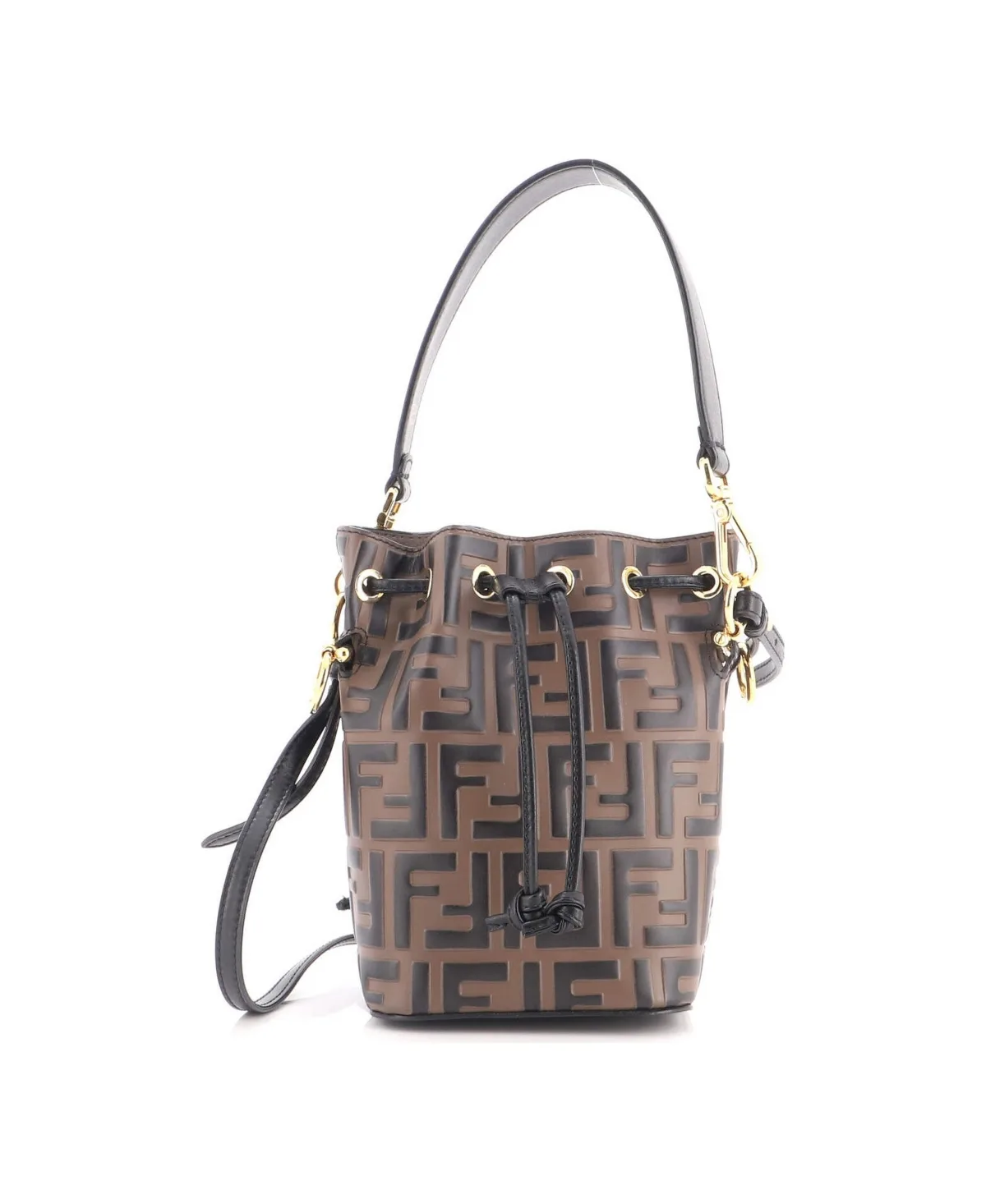Pre-Owned Mini Mon Tresor Bucket Bag Zucca Embossed Leather
