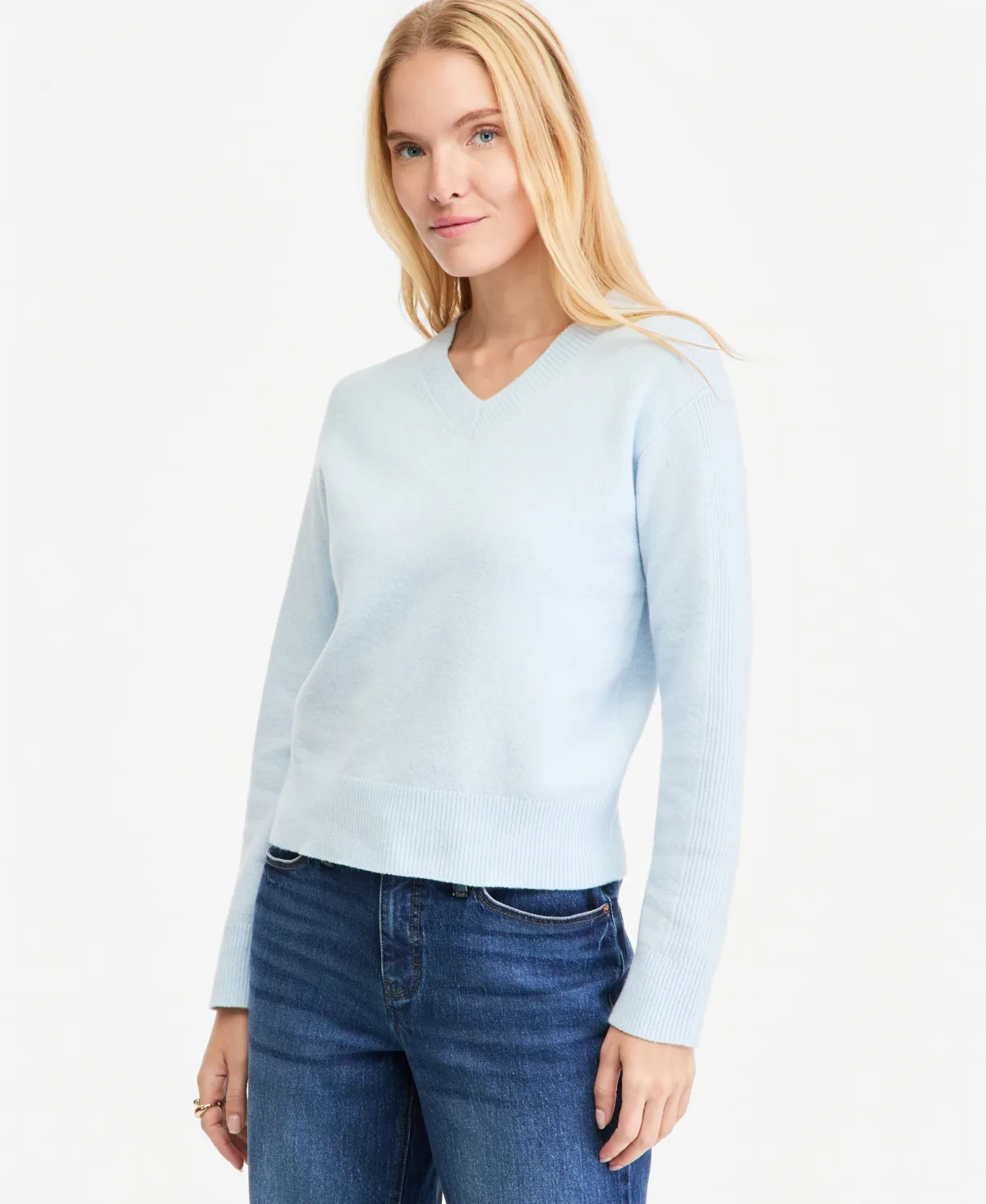 V-Neck Long-Sleeve Sweater by On 34th