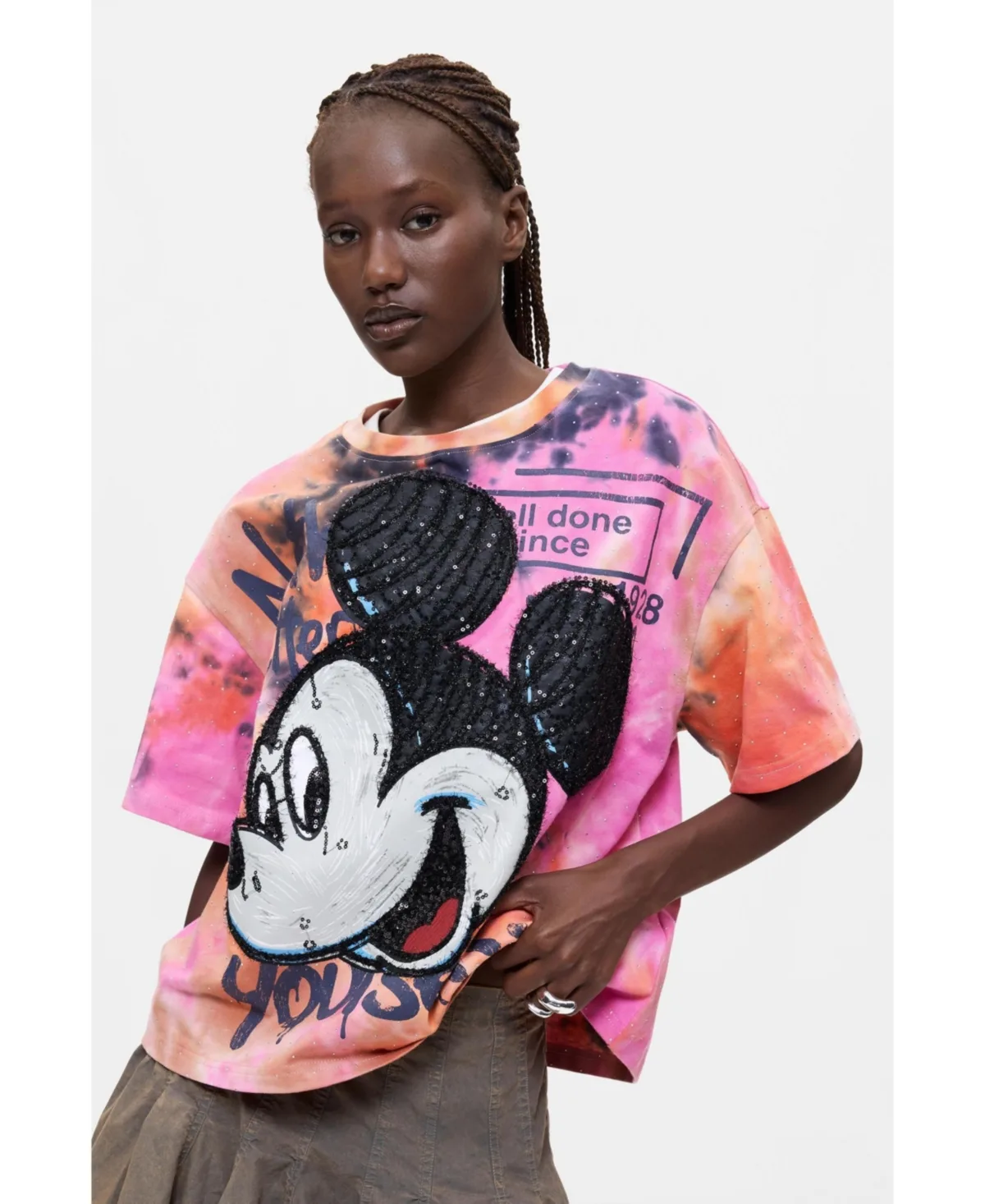 Mickey Mouse Oversized Tie-Dye T-Shirt by Desigual