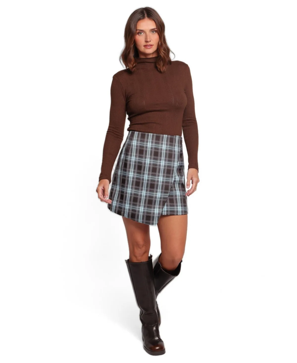 Kelly Faux Wrap Mini Skirt by Petal and Pup