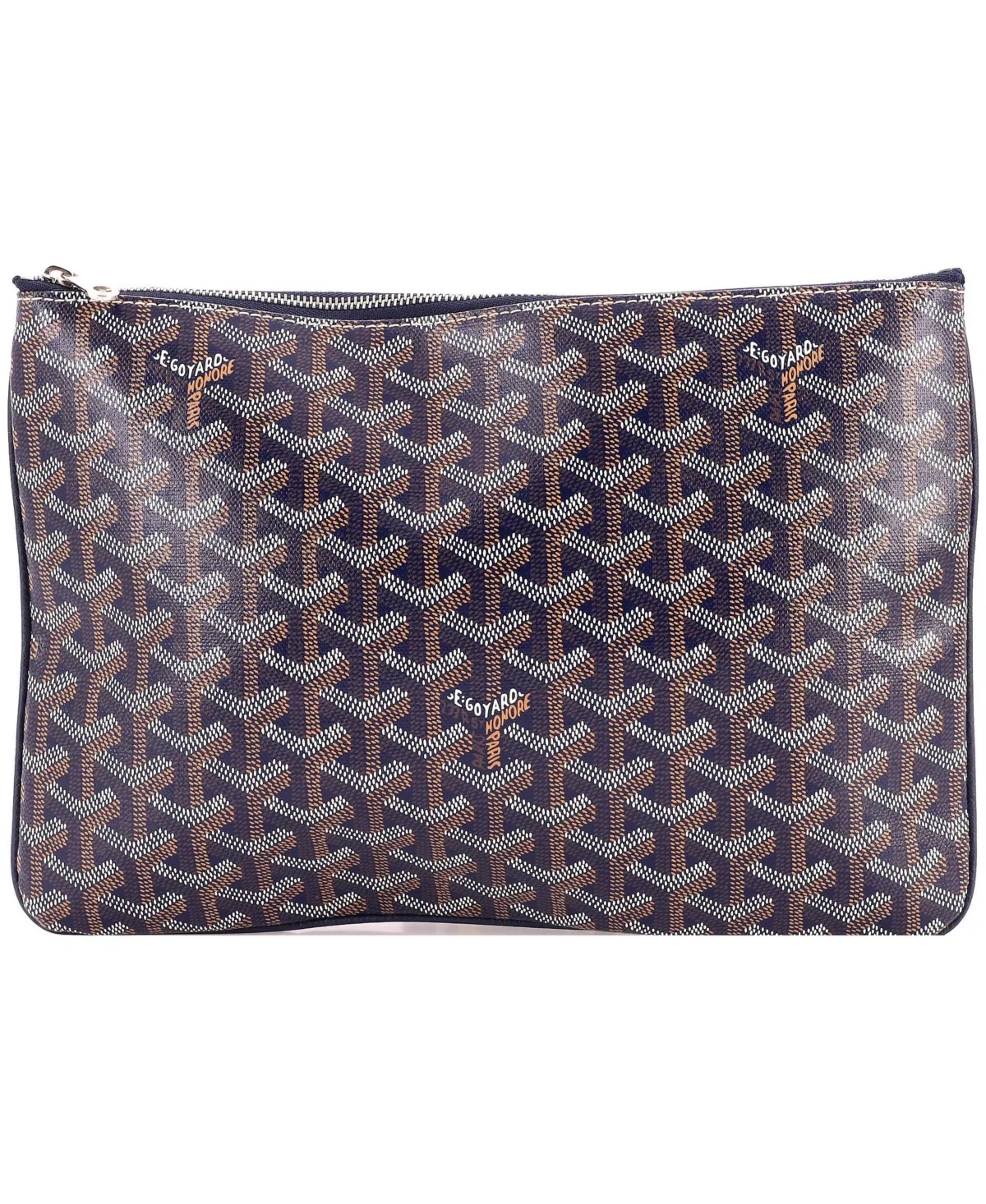 Pre-Owned Goyard Senat Coated Canvas Medium Zip Pouch by Pre Owned Goyard
