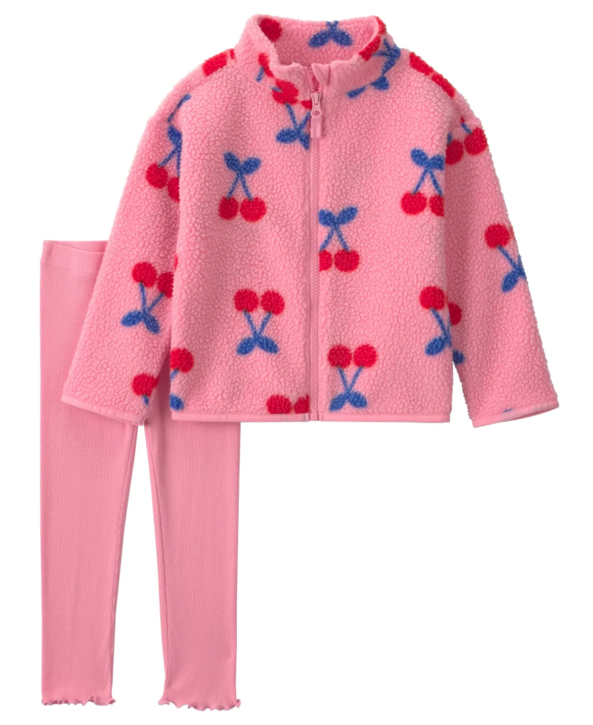 Cherry-Print Long-Sleeve Fleece Jacket and Pants, 2-Piece Set by Carter's