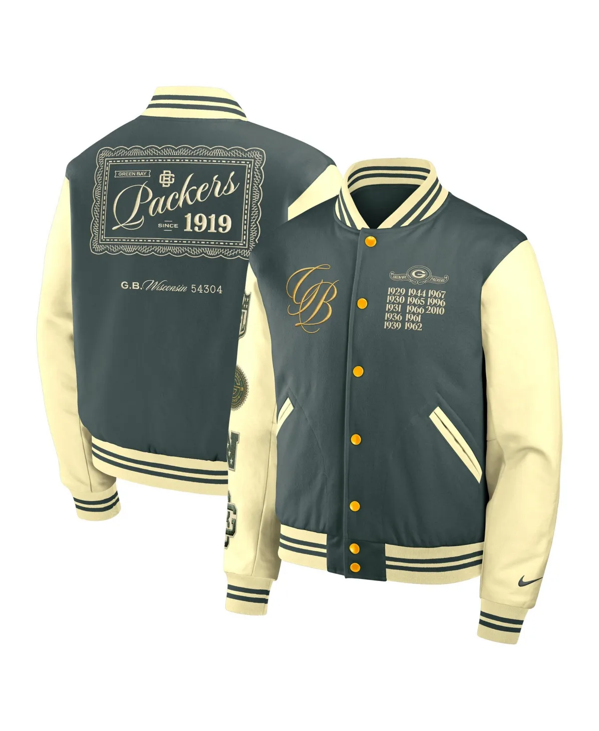 Green Bay Packers 2026 Rivalries Collection Varsity Jacket by Nike