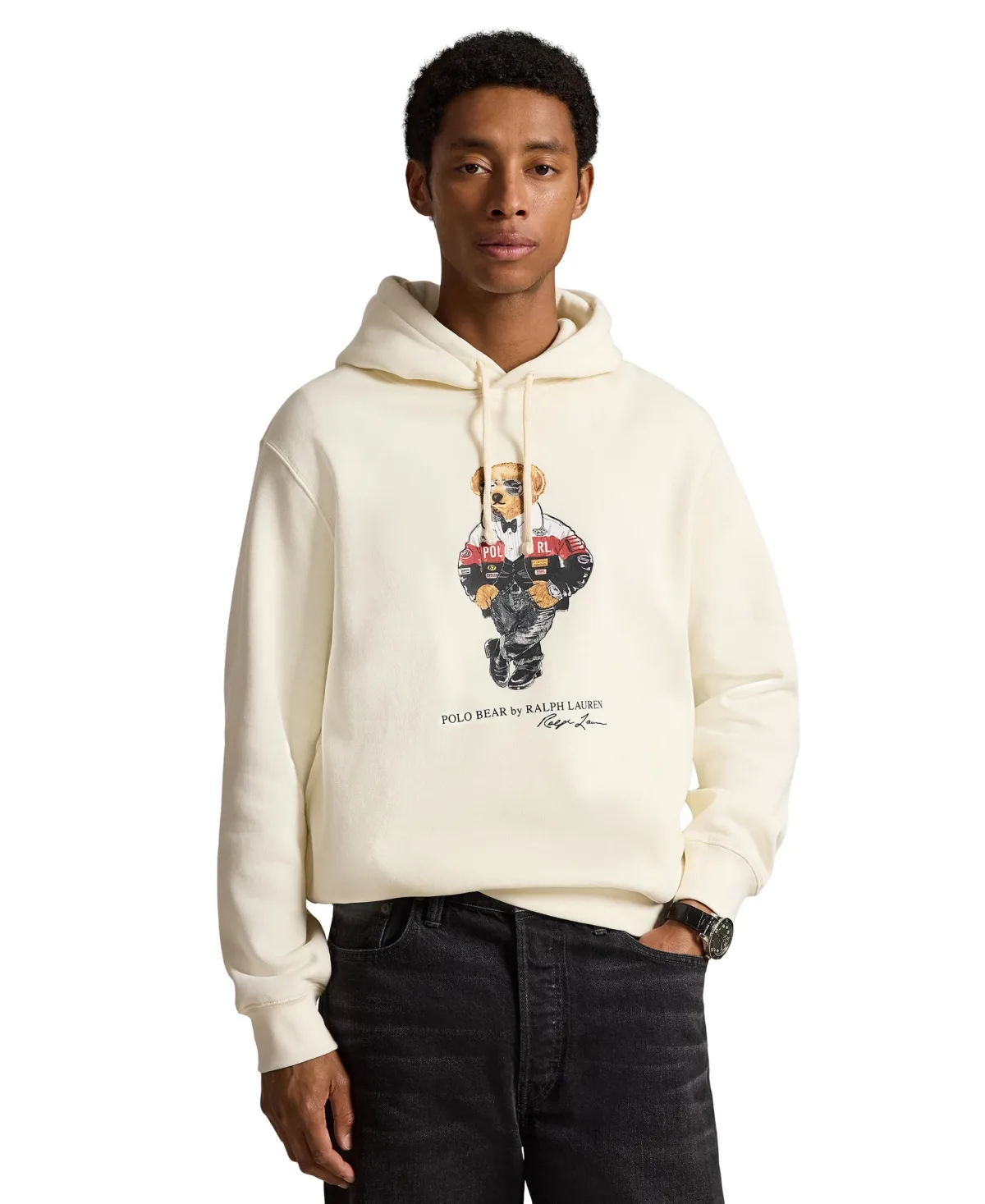 Polo Bear Long-Sleeve Graphic Hoodie