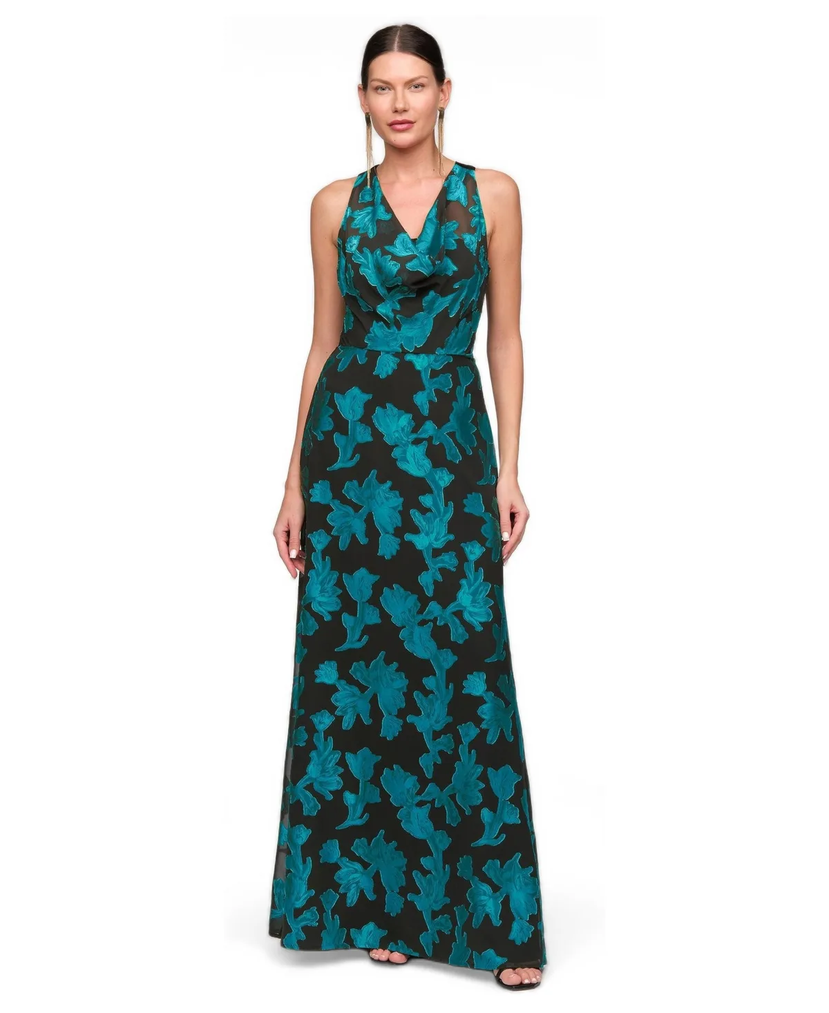 Melba Cowl Neckline Gown by JS Collections