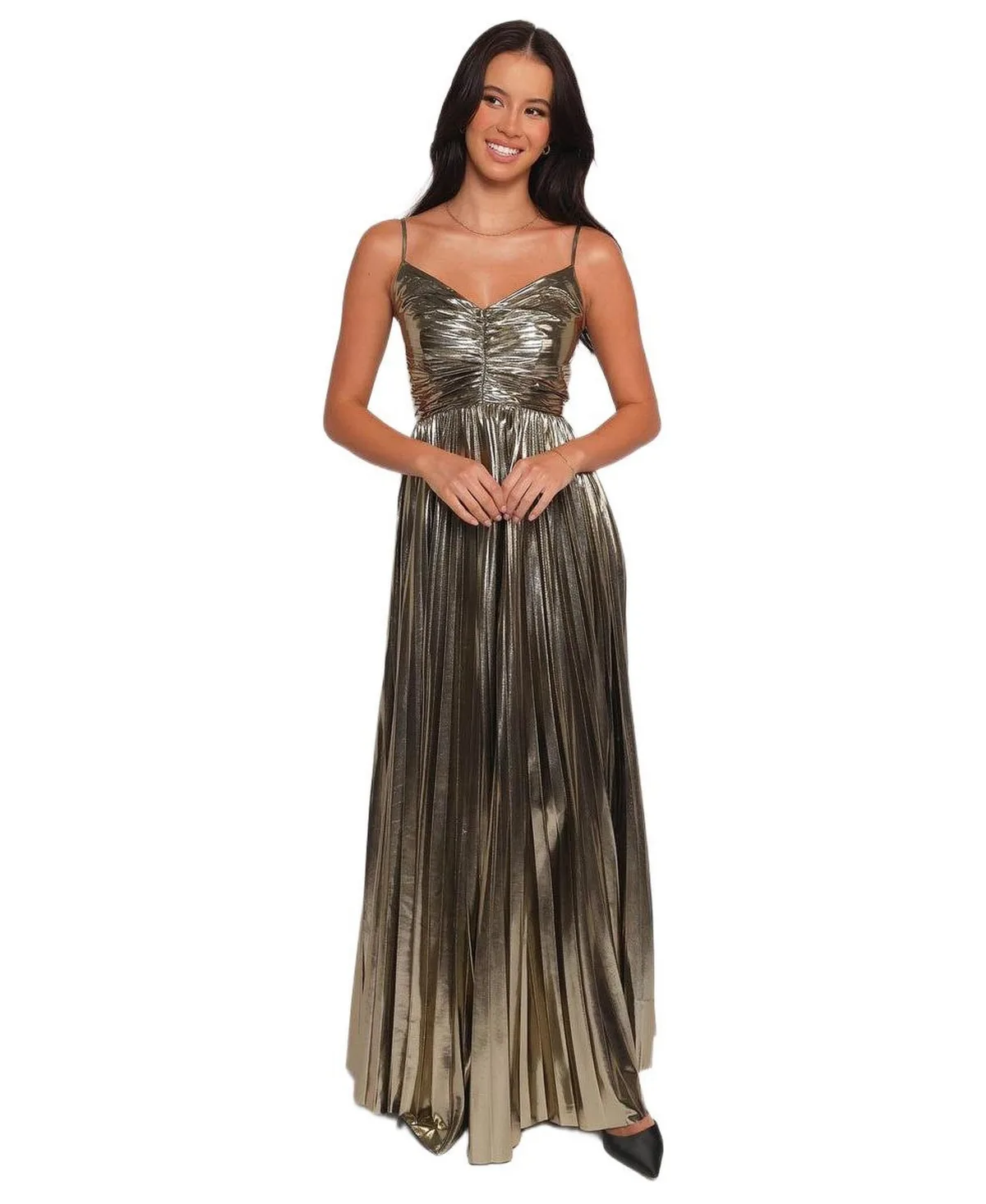 Naira Pleated Maxi Dress by Petal and Pup