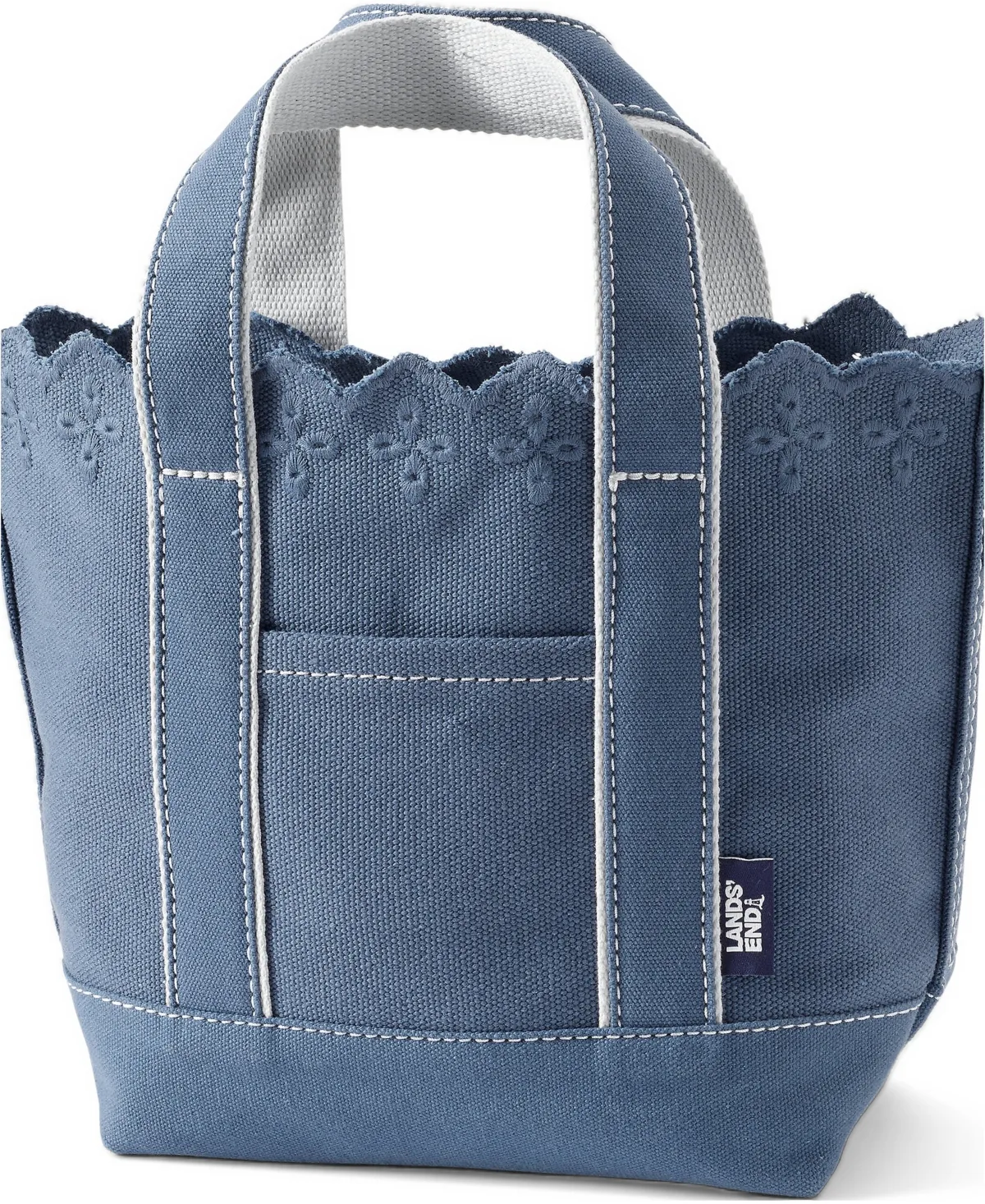 Small Eyelet Canvas Open Top Tote by Lands' End