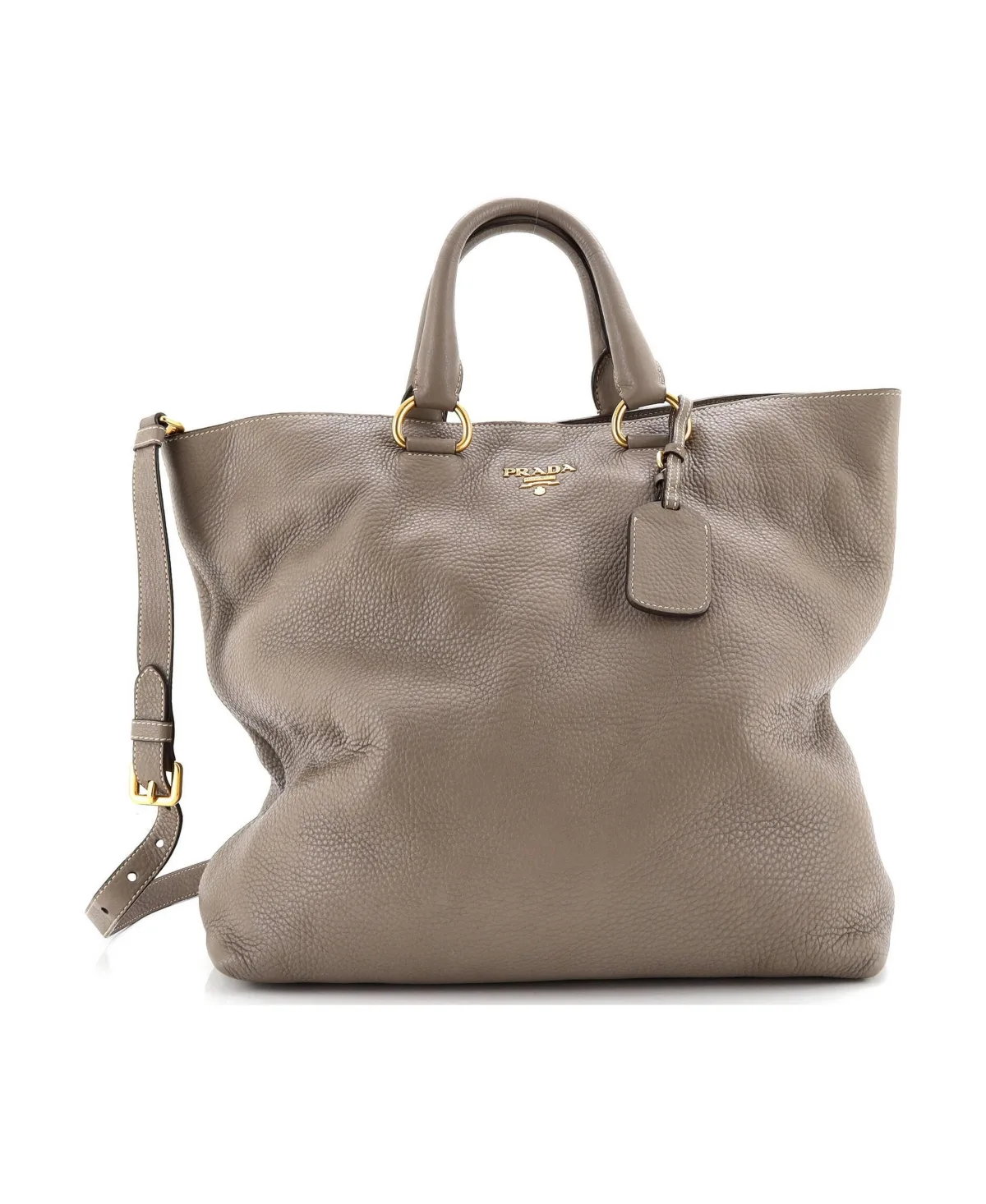 Pre-Owned Large Convertible Shopper Tote Vitello Daino by Prada
