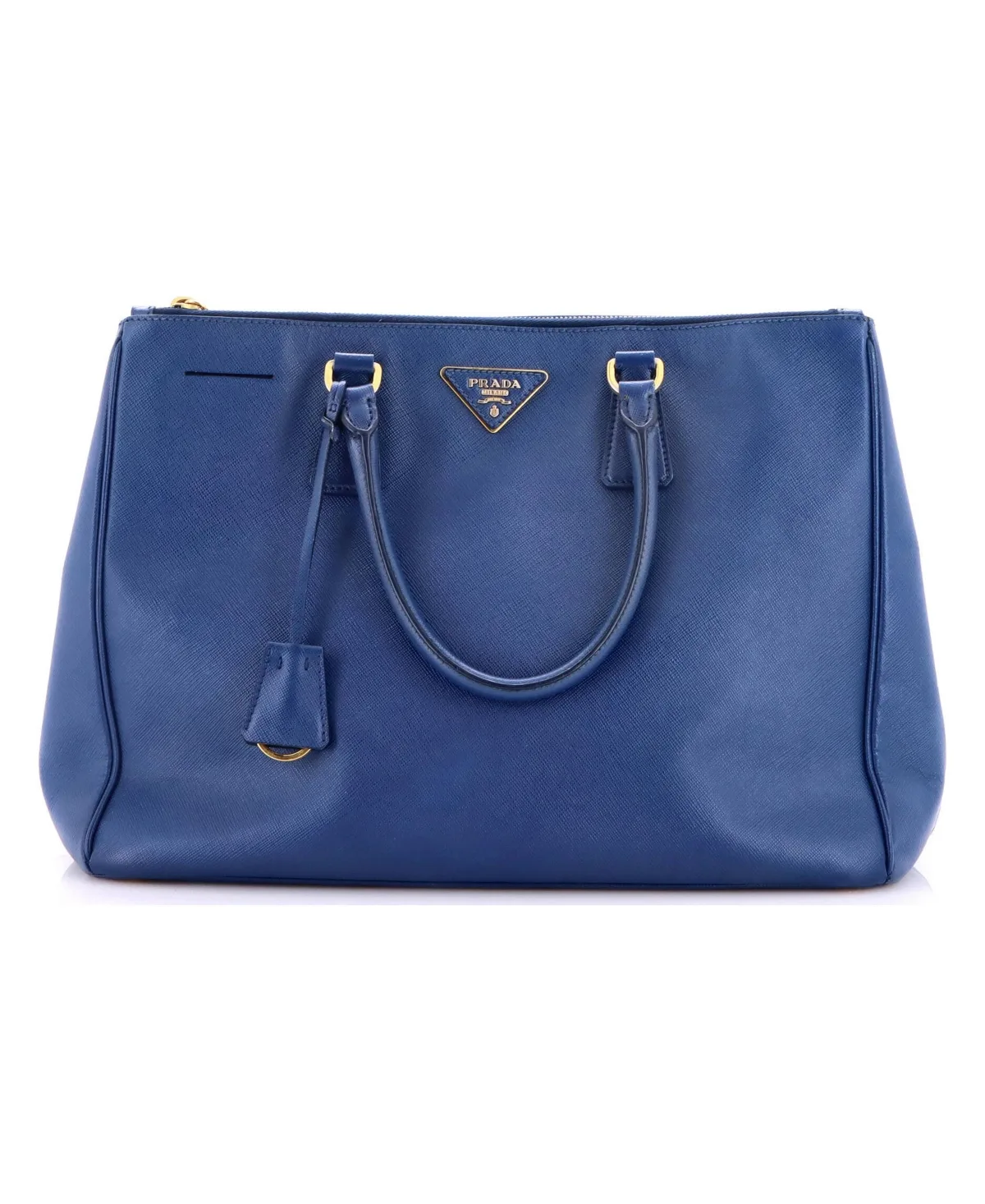 Pre-Owned Prada Large Double Zip Lux Tote Saffiano Leather by Prada