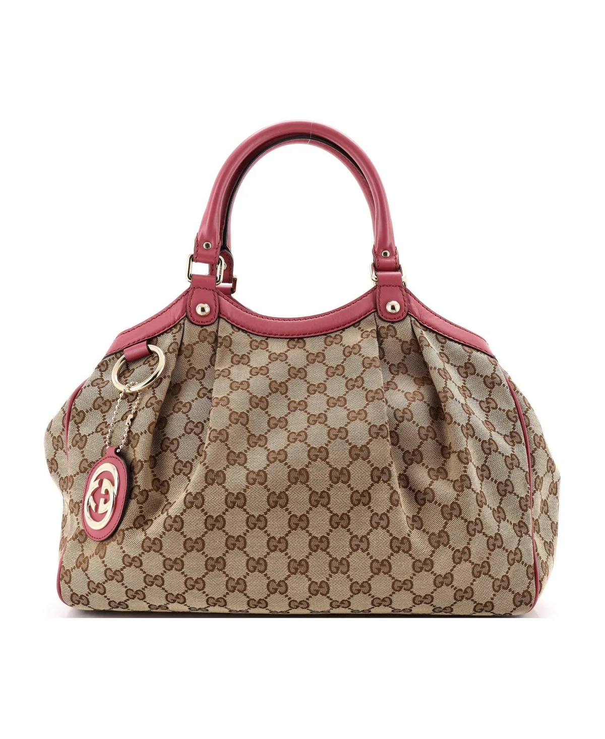 Pre-Owned Gucci Medium Sukey Tote Gg Canvas with Leather by Gucci