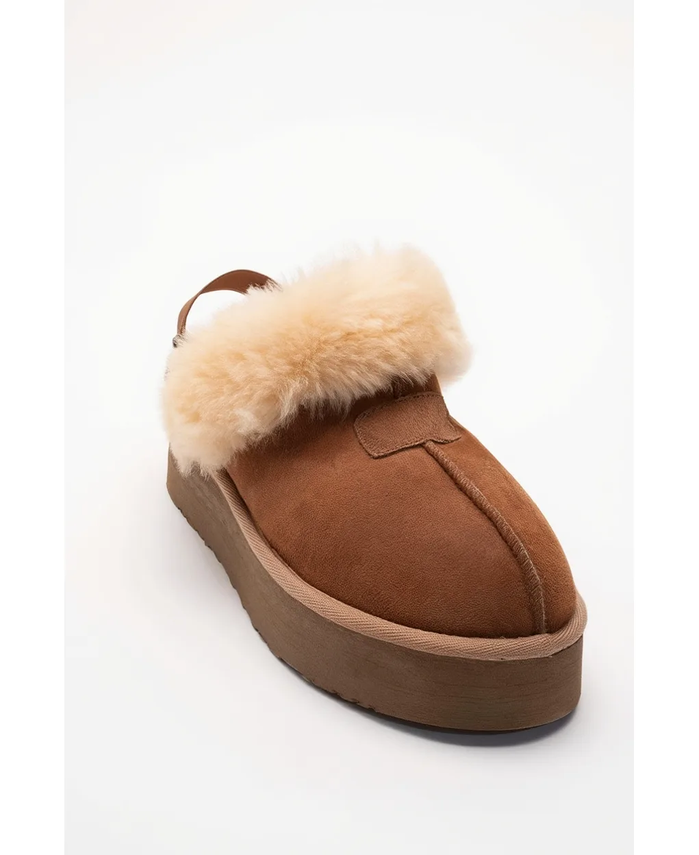 Olessa Leather Fur Slipper by Forever & Always Shoes