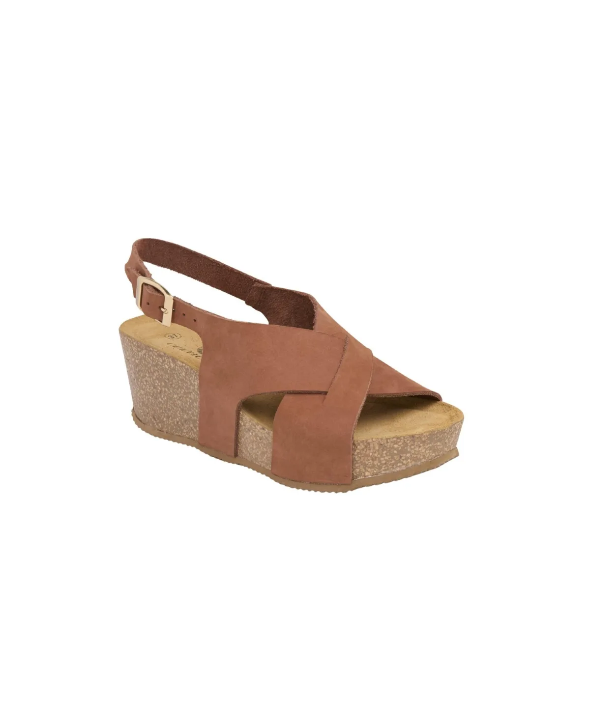 Crossover Detail Wedge Sandal