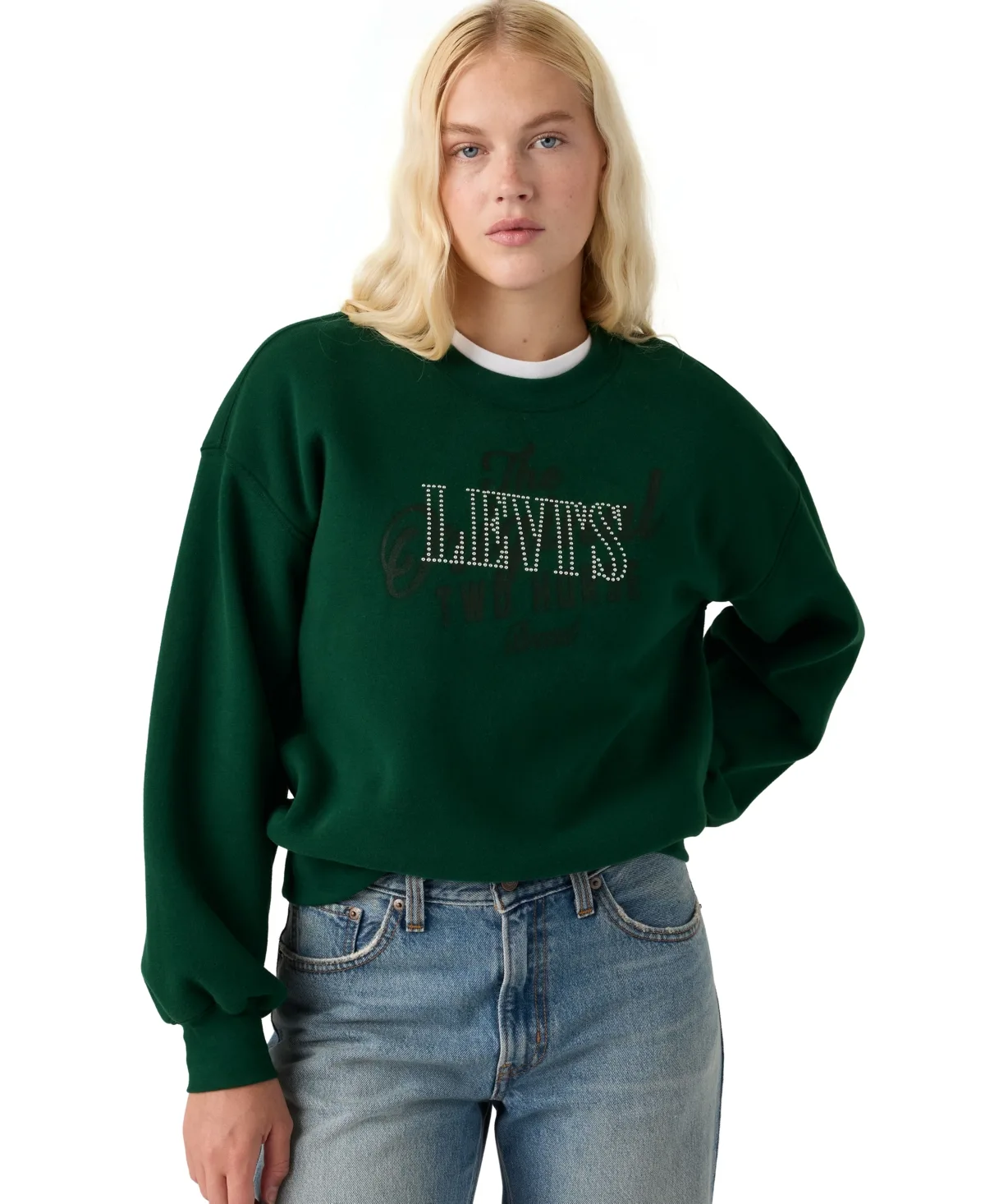 Everyday Crewneck Sweatshirt - Serif Stud Lc Pine Grove by Levi's