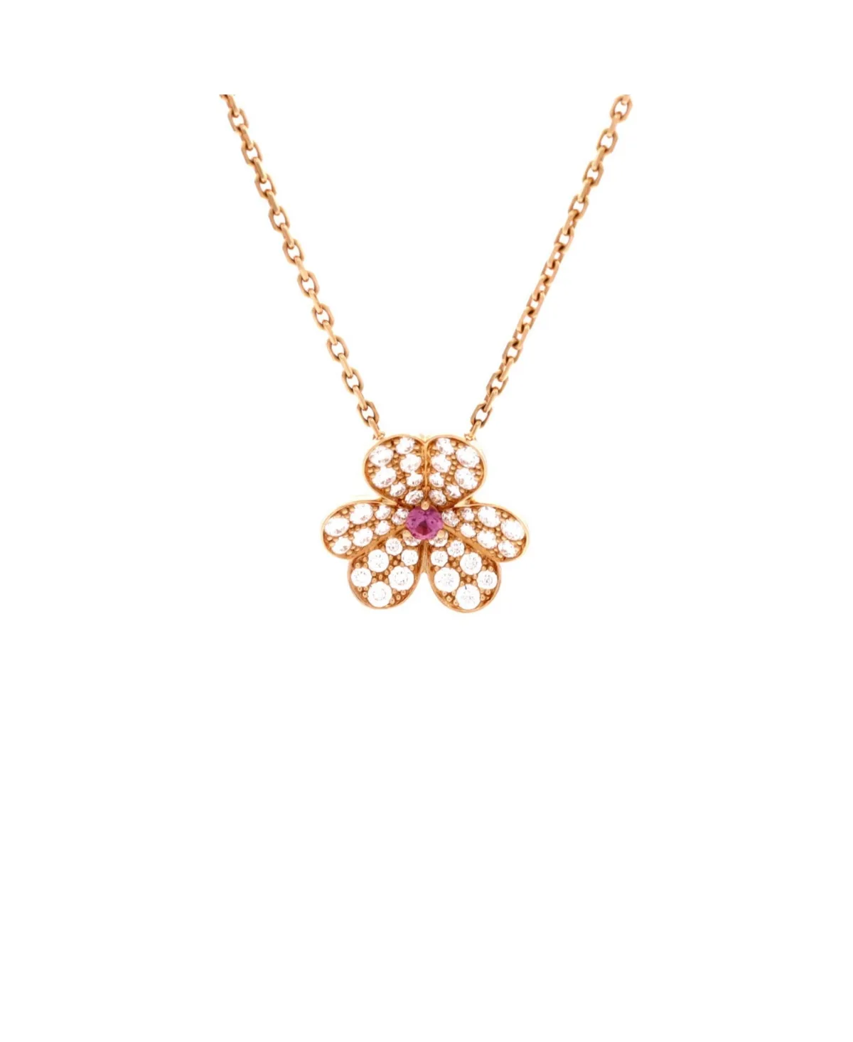 Pre-Owned Van Cleef and Arpels Frivole Pendant Necklace by Pre Owned Van Cleef & Arpels