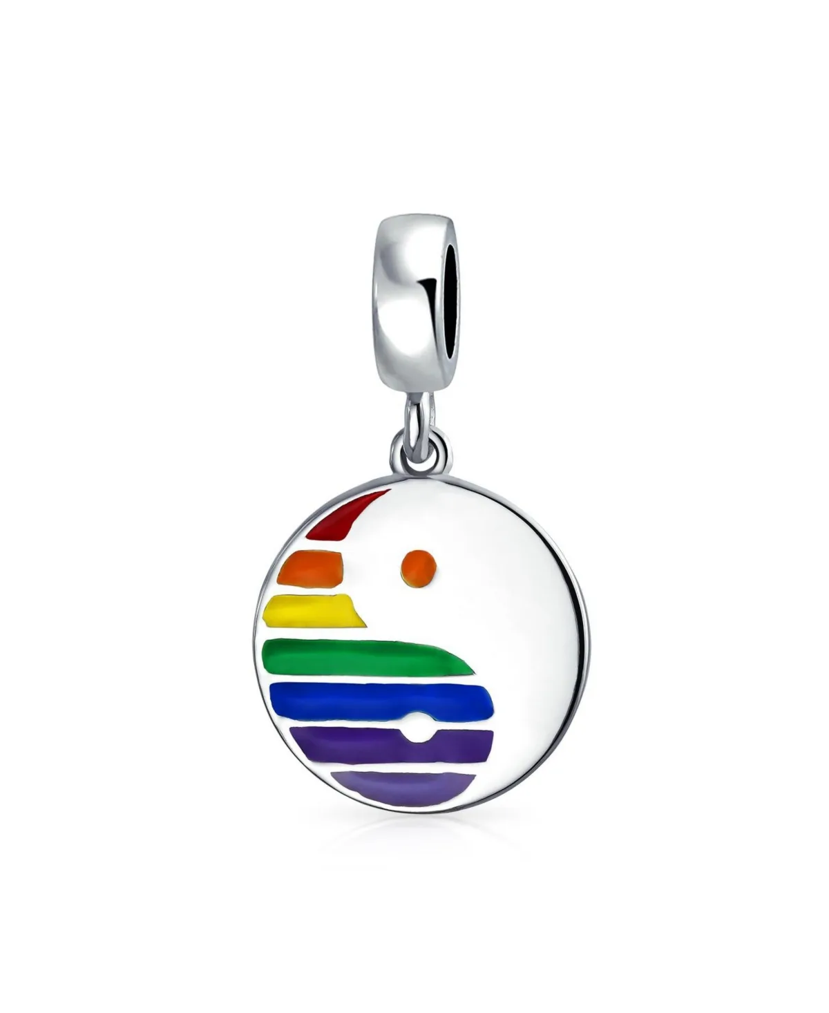 Cubic Zirconia Multicolor Yin and Yang Dangle Charm by Bling Jewelry