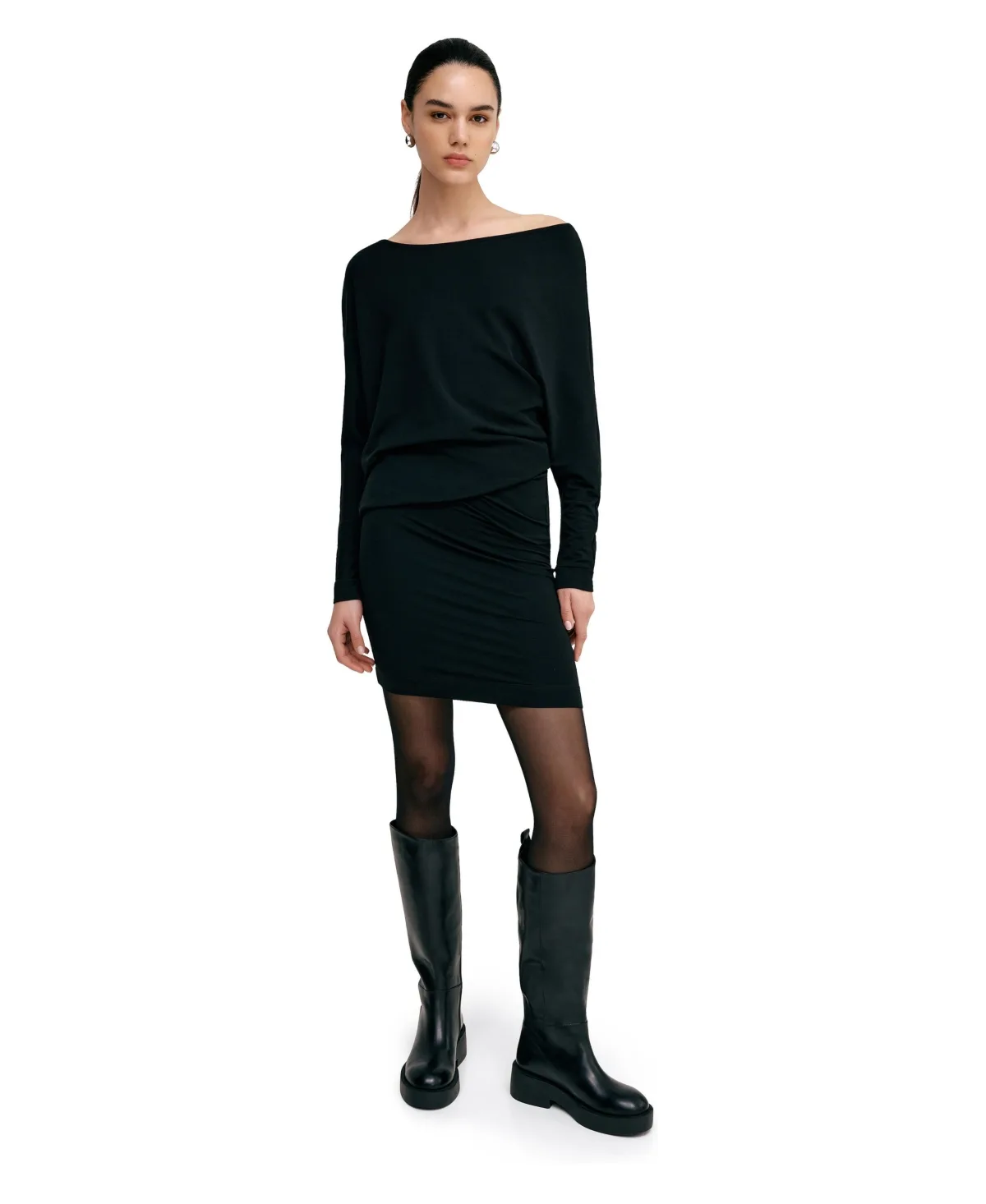 Beekman Boat-Neck French Terry Midi Dress by Marcella