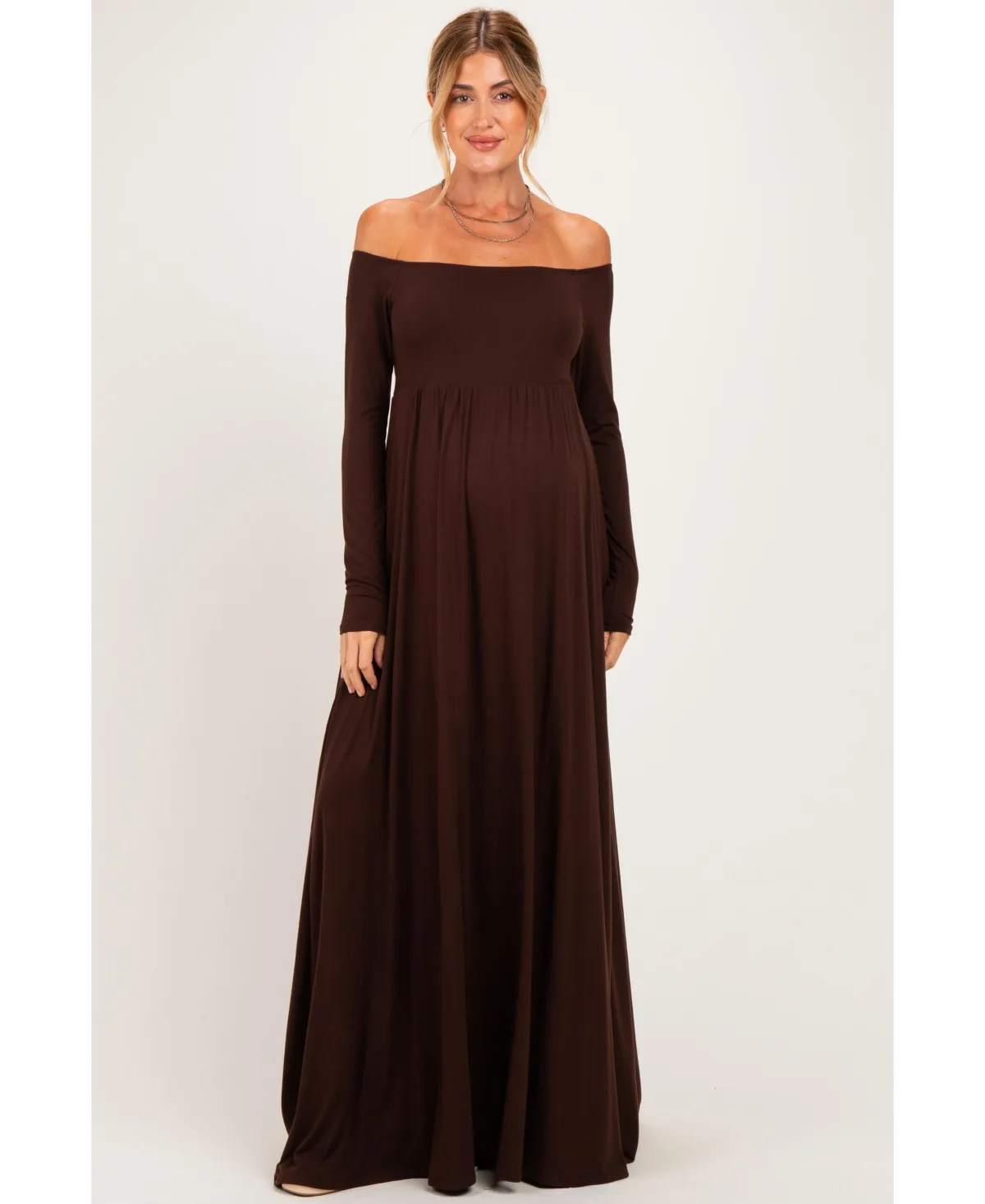 Off Shoulder Maxi Dress by PinkBlush