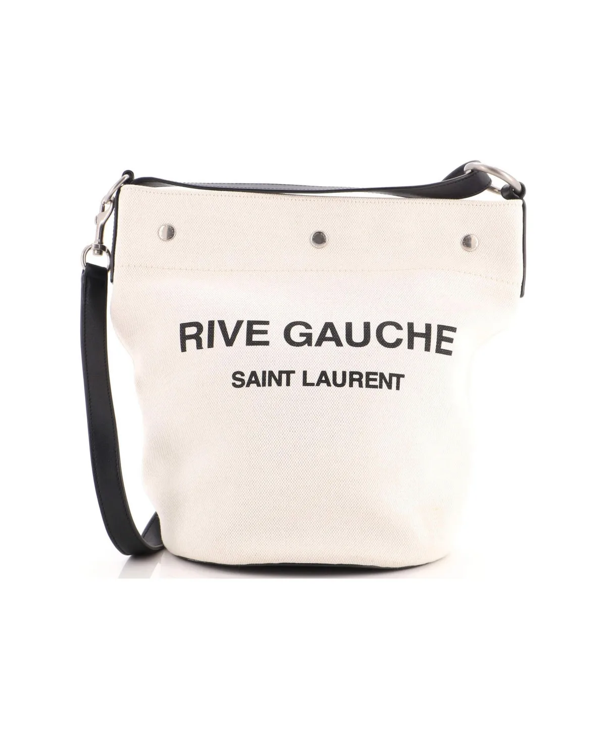 Pre-Owned Saint Laurent Rive Gauche Bucket Bag Canvas by Saint Laurent