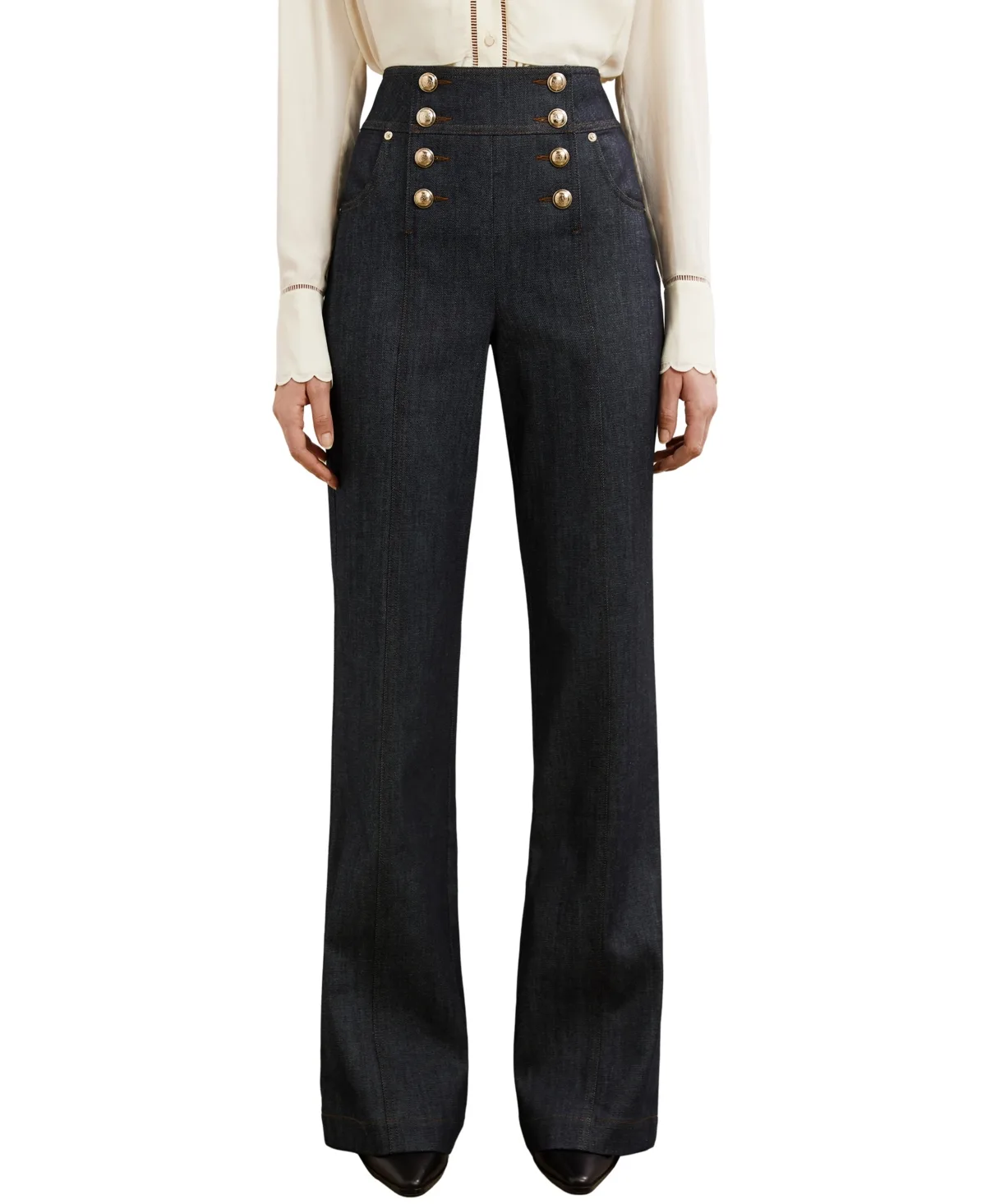 Skylar High-Rise Flare Jeans by Reiss
