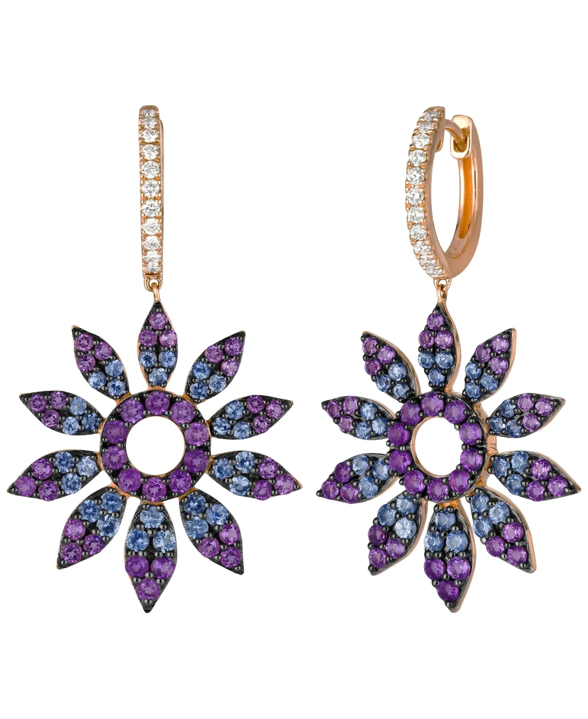 Le Vian Strawberry Gold Diamond and Sapphire Drop Earrings (1/4 ct. t.w.) in 14k Rose Gold by Le Vian