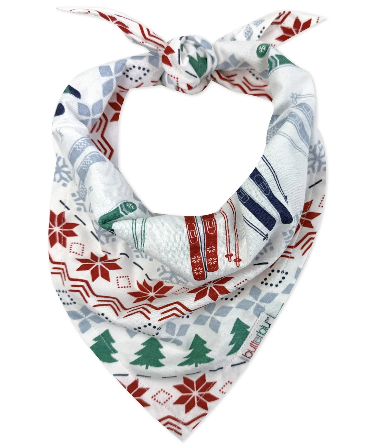 Bowie Adjustable Holiday-Print Bandana by Butterblu