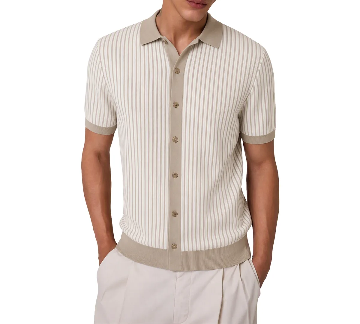 Short-Sleeve Carson Stripe Sweater by GUESS