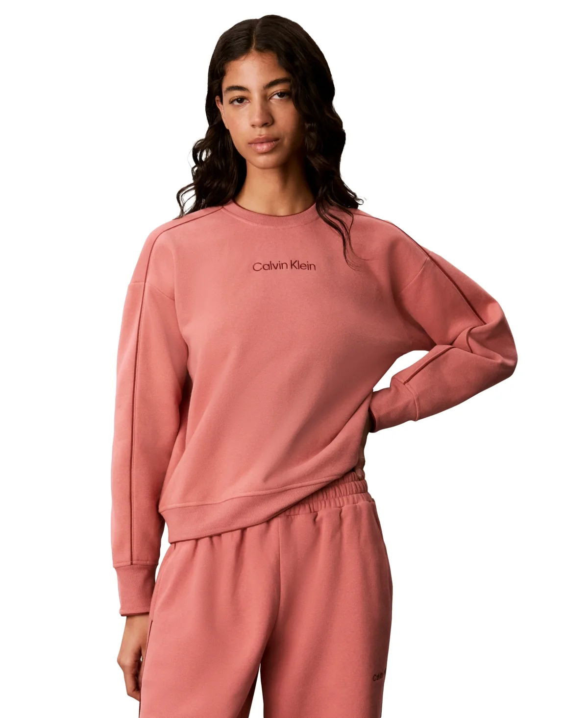 Piped Crew Long-Sleeve Sweatshirt