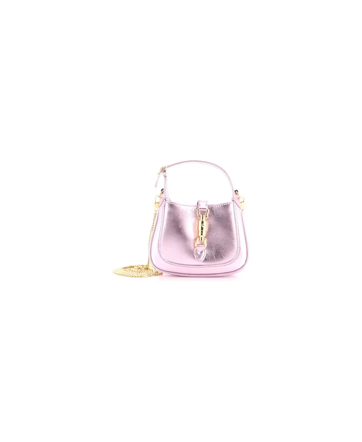 Pre-Owned Gucci Super Mini Jackie 1961 Chain Hobo Leather