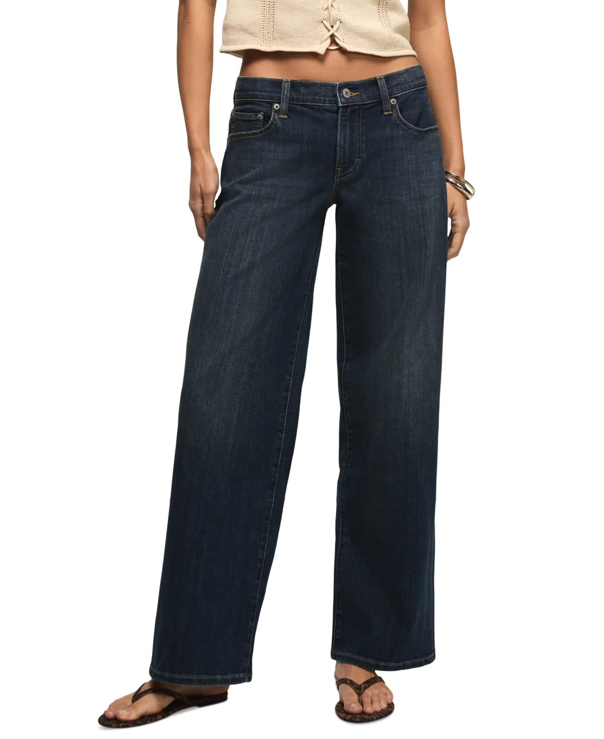 Sweet Mid-Rise Wide-Leg Jeans by Lucky Brand