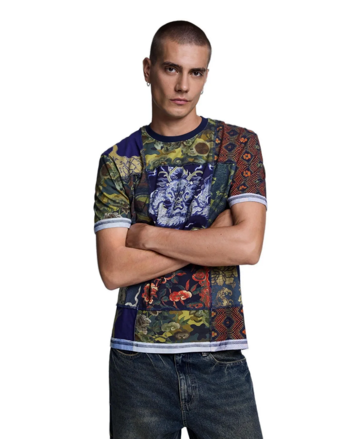 Patchwork Print T-Shirt by Desigual