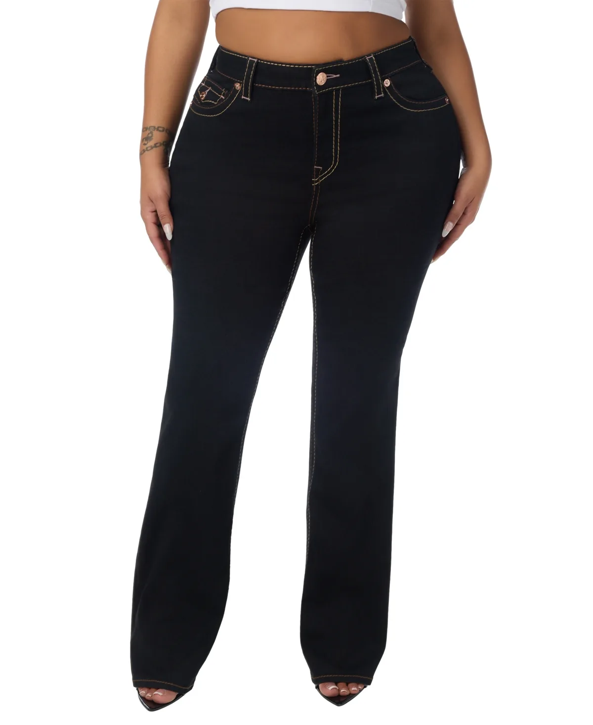 Billie High-Waisted Straight-Leg Denim Jeans by True Religion