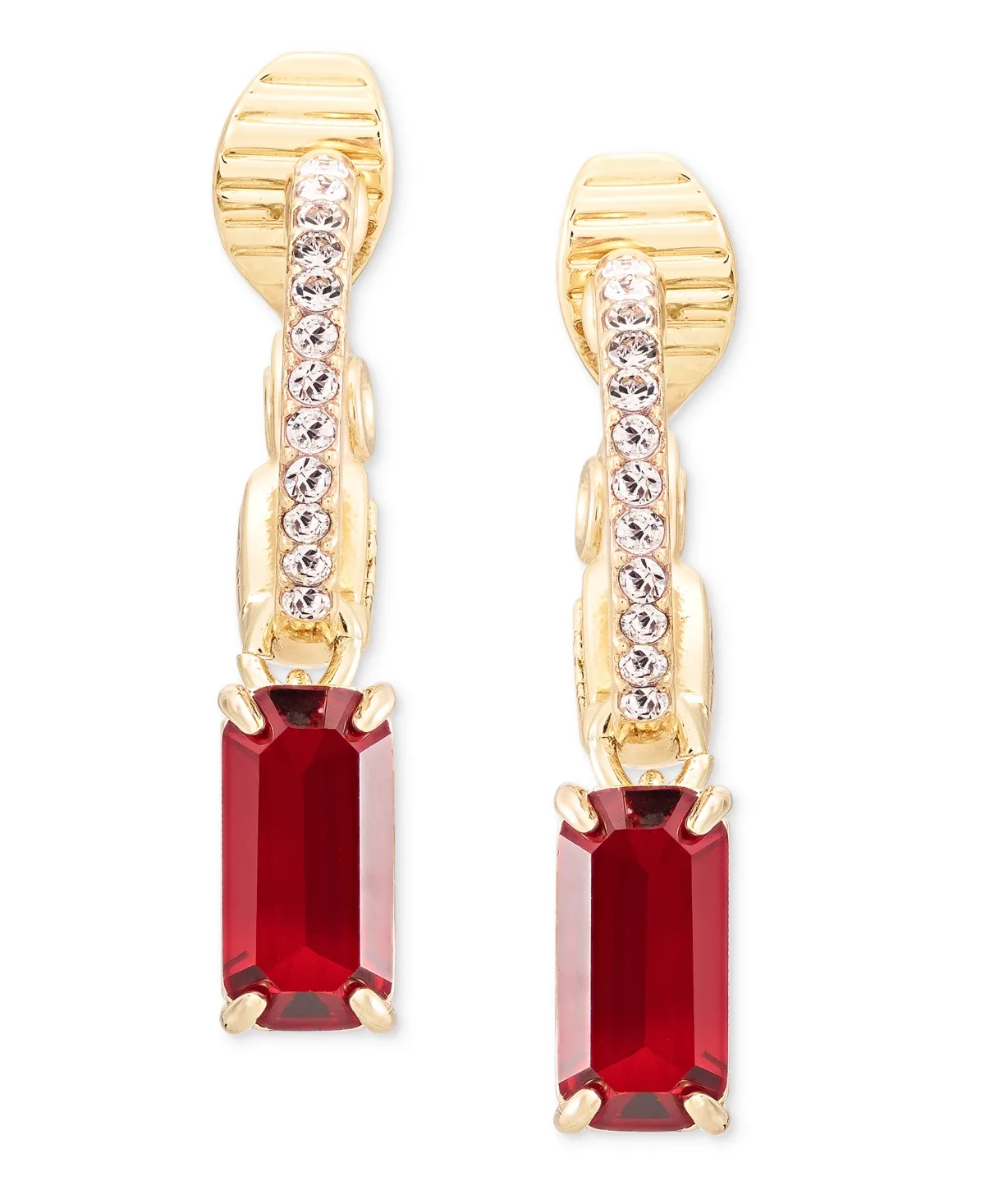 Lauren Ralph Lauren Gold-Tone Siam 14MM Hoop Drop Clip-On Earrings by Ralph Lauren