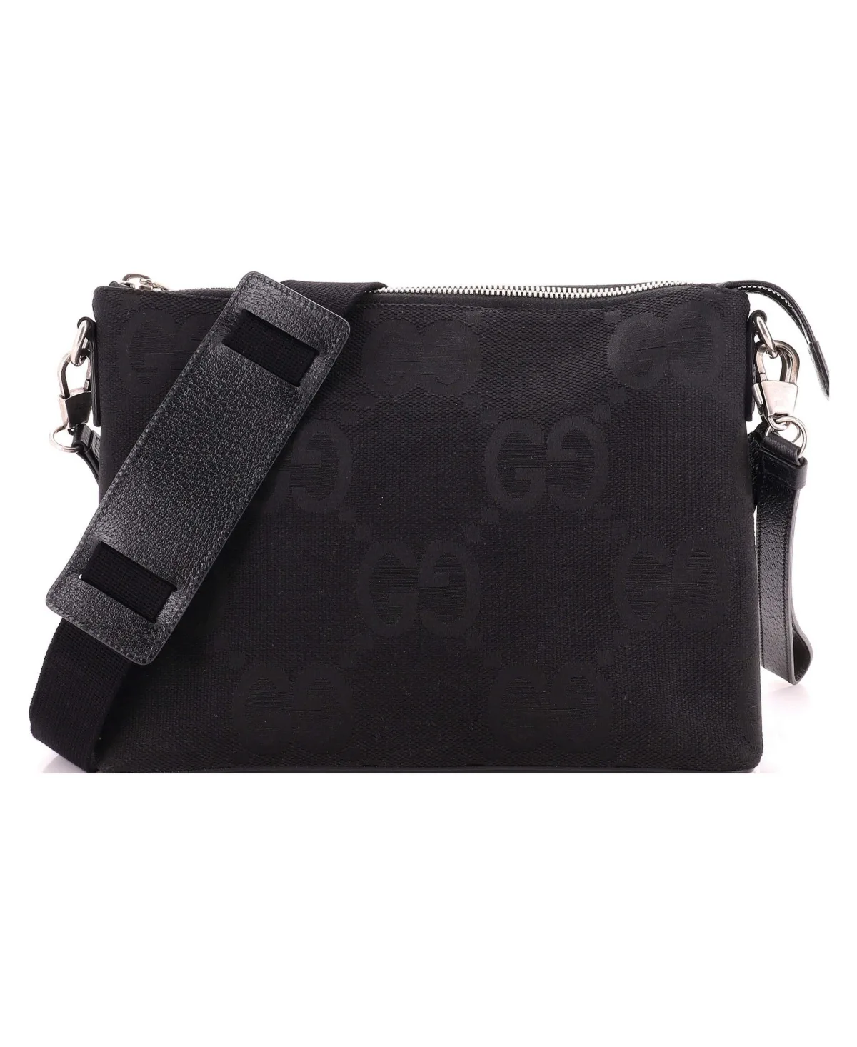Pre-Owned Gucci Zip Messenger Bag Jumbo Gg Canvas by Gucci