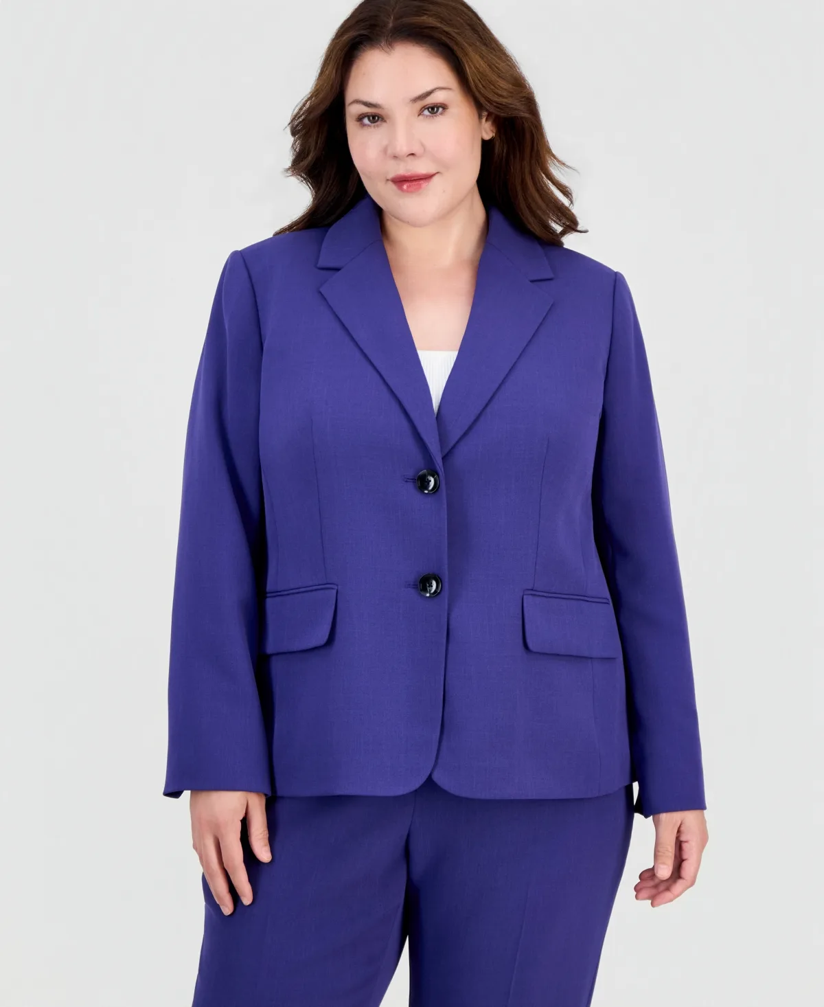 Notch-Lapel Crepe Blazer by Kasper