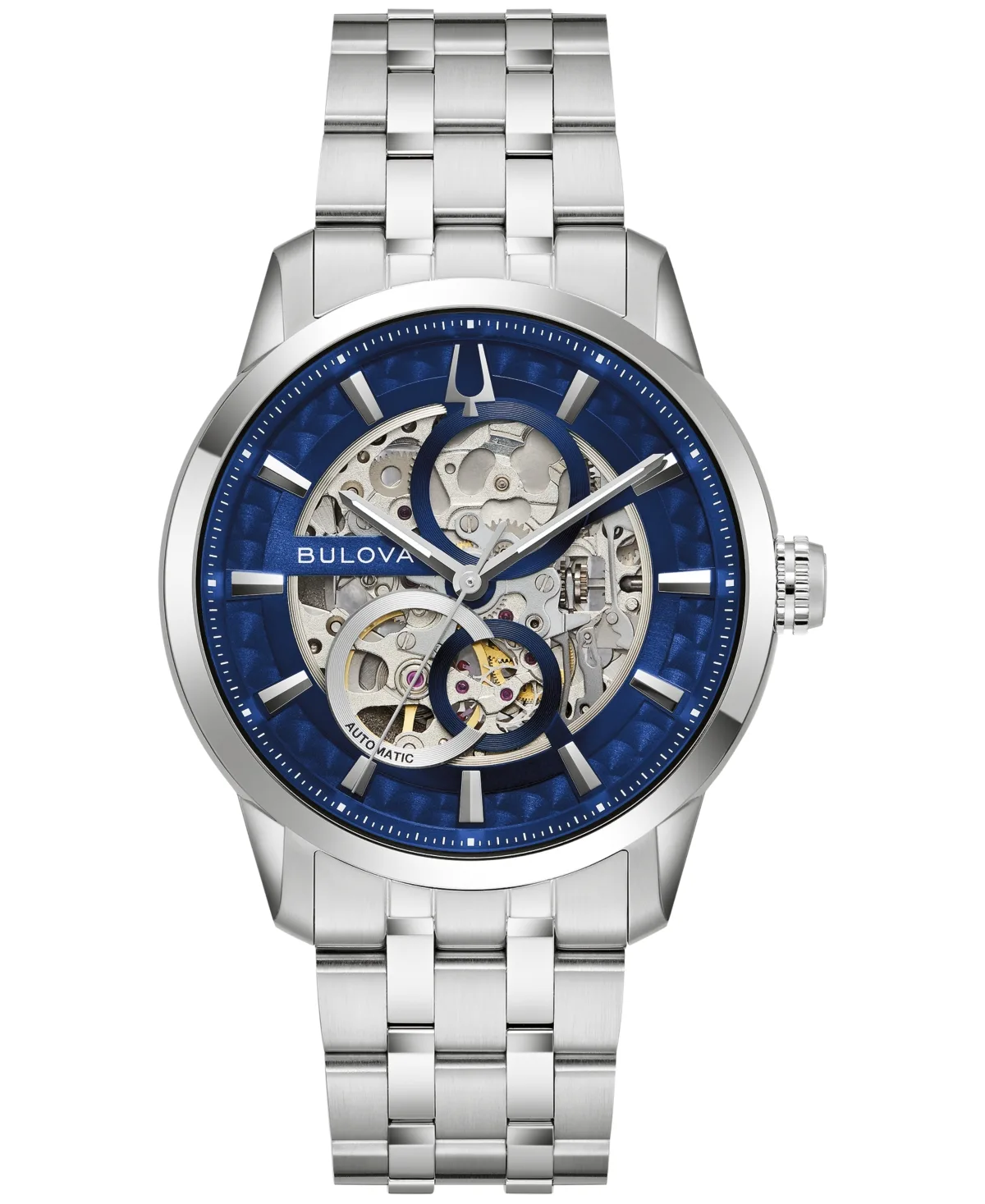 Automatic Classic Sutton Silver-Tone Stainless Steel Bracelet Watch, 40mm