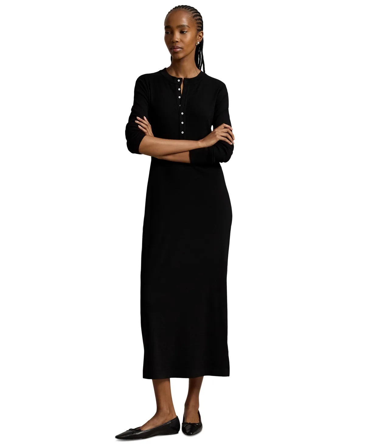 Henley Rib-Knit Midi Dress by Polo Ralph Lauren