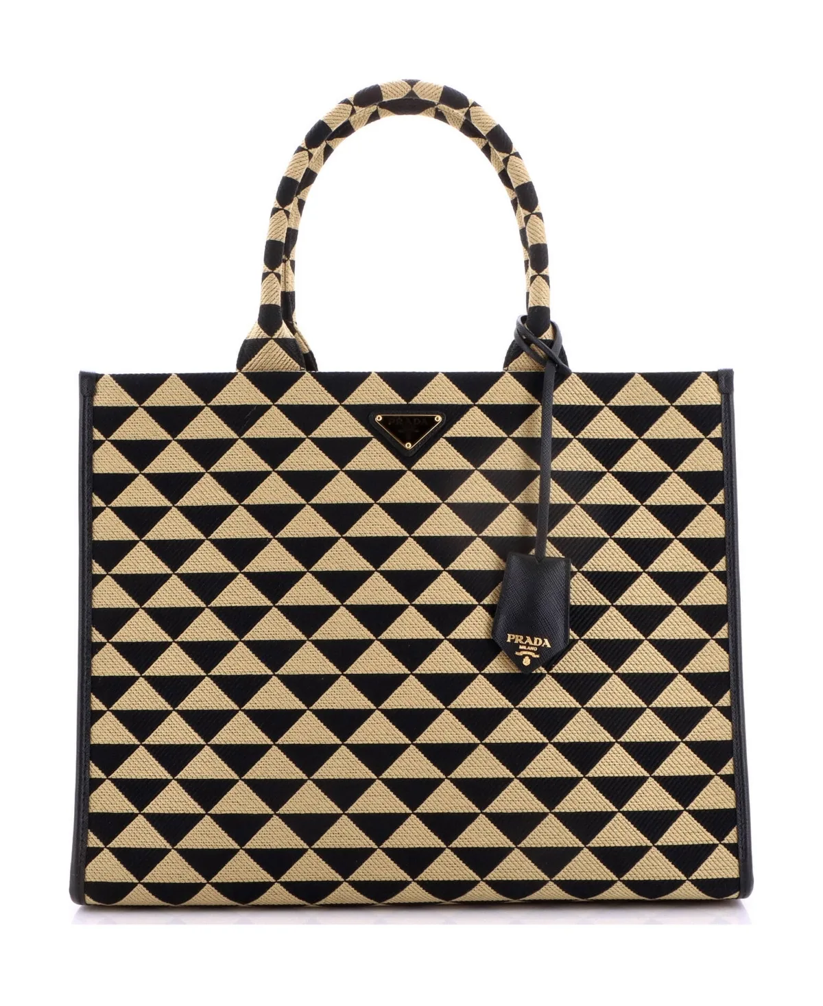 Pre-Owned Large Symbole Shopper Tote Jacquard by Prada