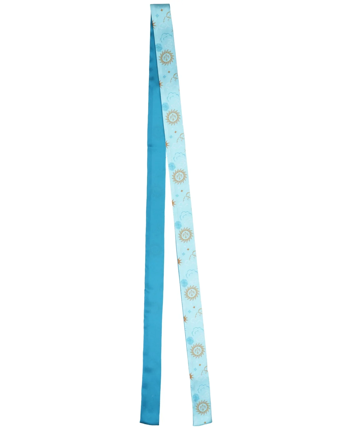 Celestial Ribbon Slim Silk Scarf by Bespoke Fashion