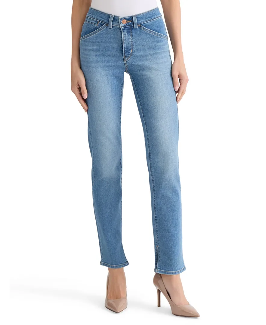 Slim-Leg with L-Pocket Mid-Rise Straight-Leg Jeans