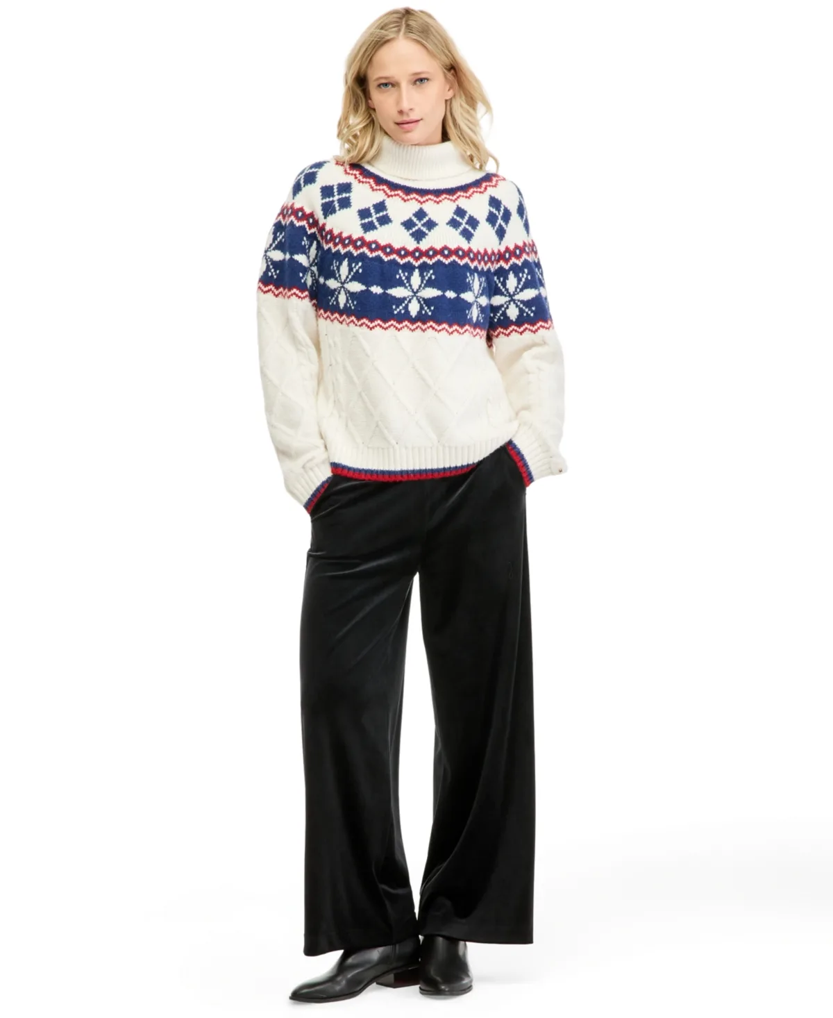 Wide-Leg Pull-On Mid-Rise Velvet Pants by Tommy Hilfiger