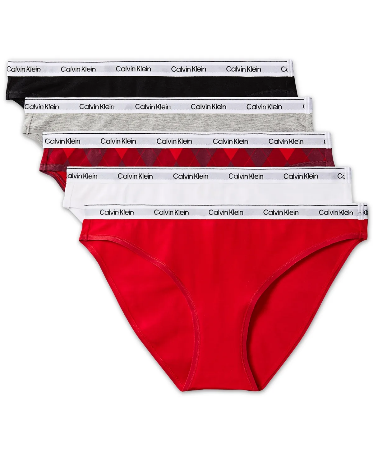 5-Pack Modern Logo Low-Rise Bikini Underwear by Calvin Klein