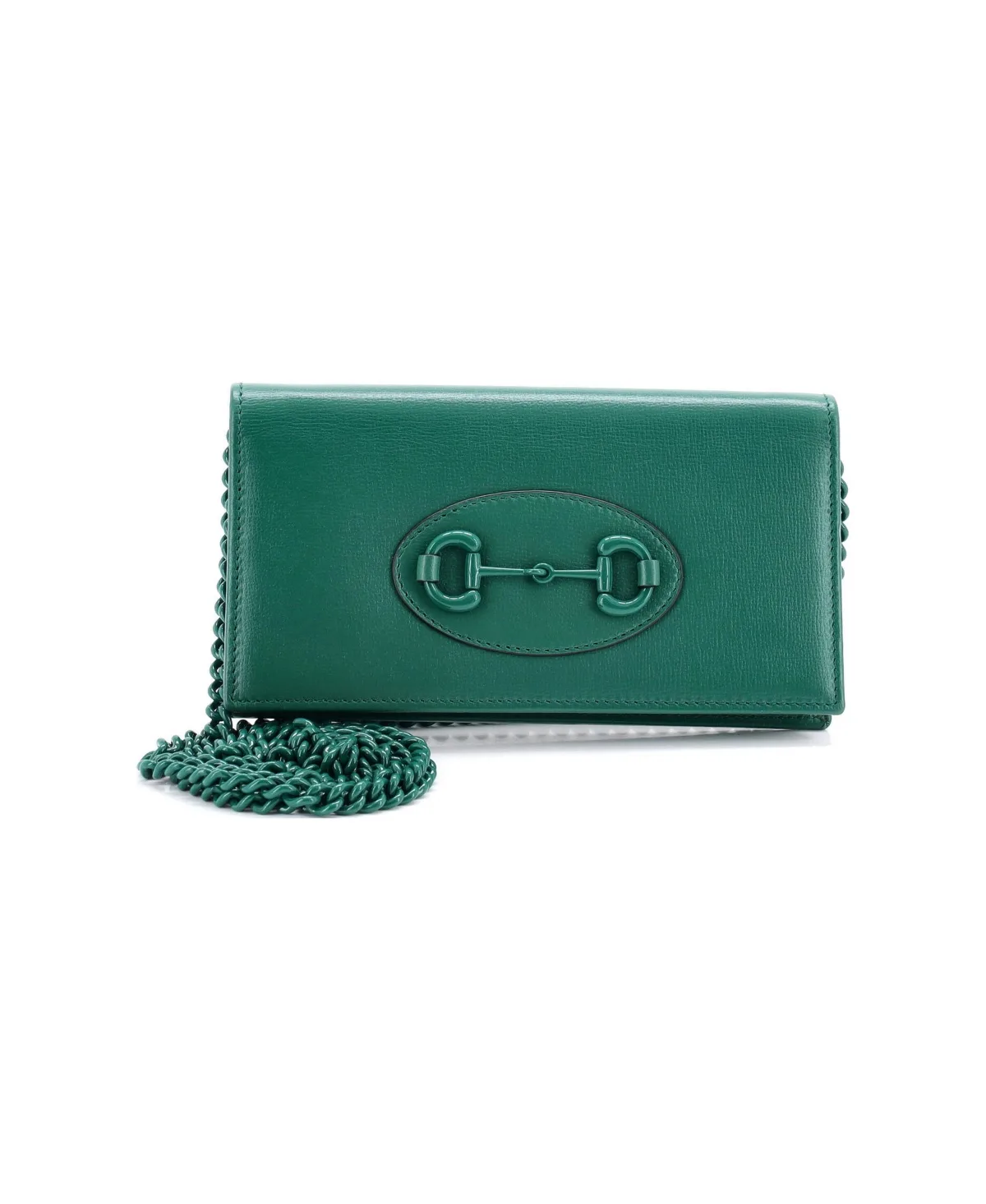 Pre-Owned Gucci Horsebit 1955 Chain Wallet Leather by Gucci