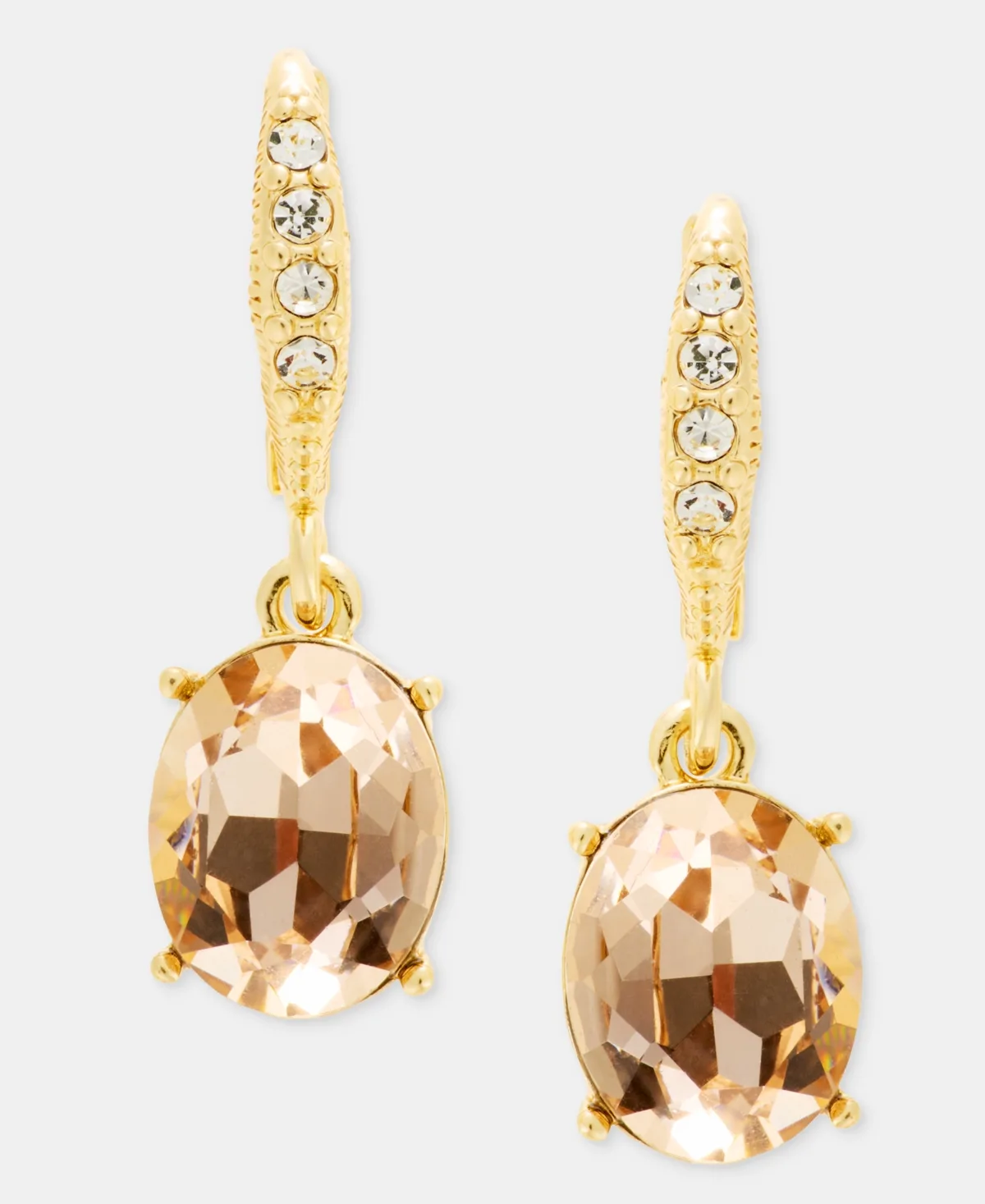 Metal-Tone Crystal Drop Earrings