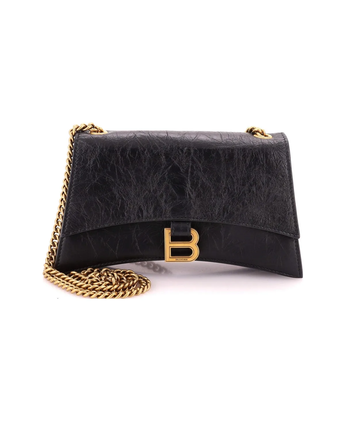 Pre-Owned Balenciaga XS Crush Chain Flap Bag Leather by Balenciaga